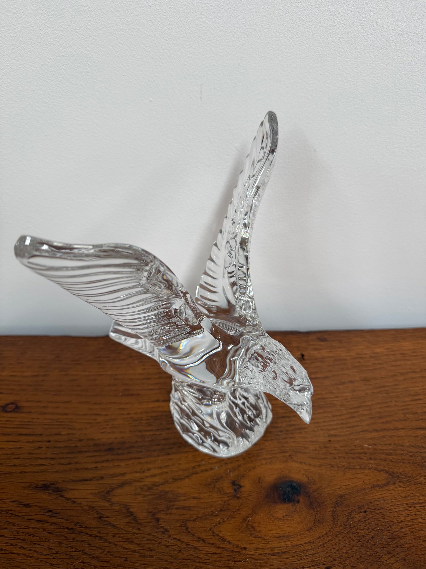 Waterford Crystal Flying Bald Eagle Sculpture Figurine
