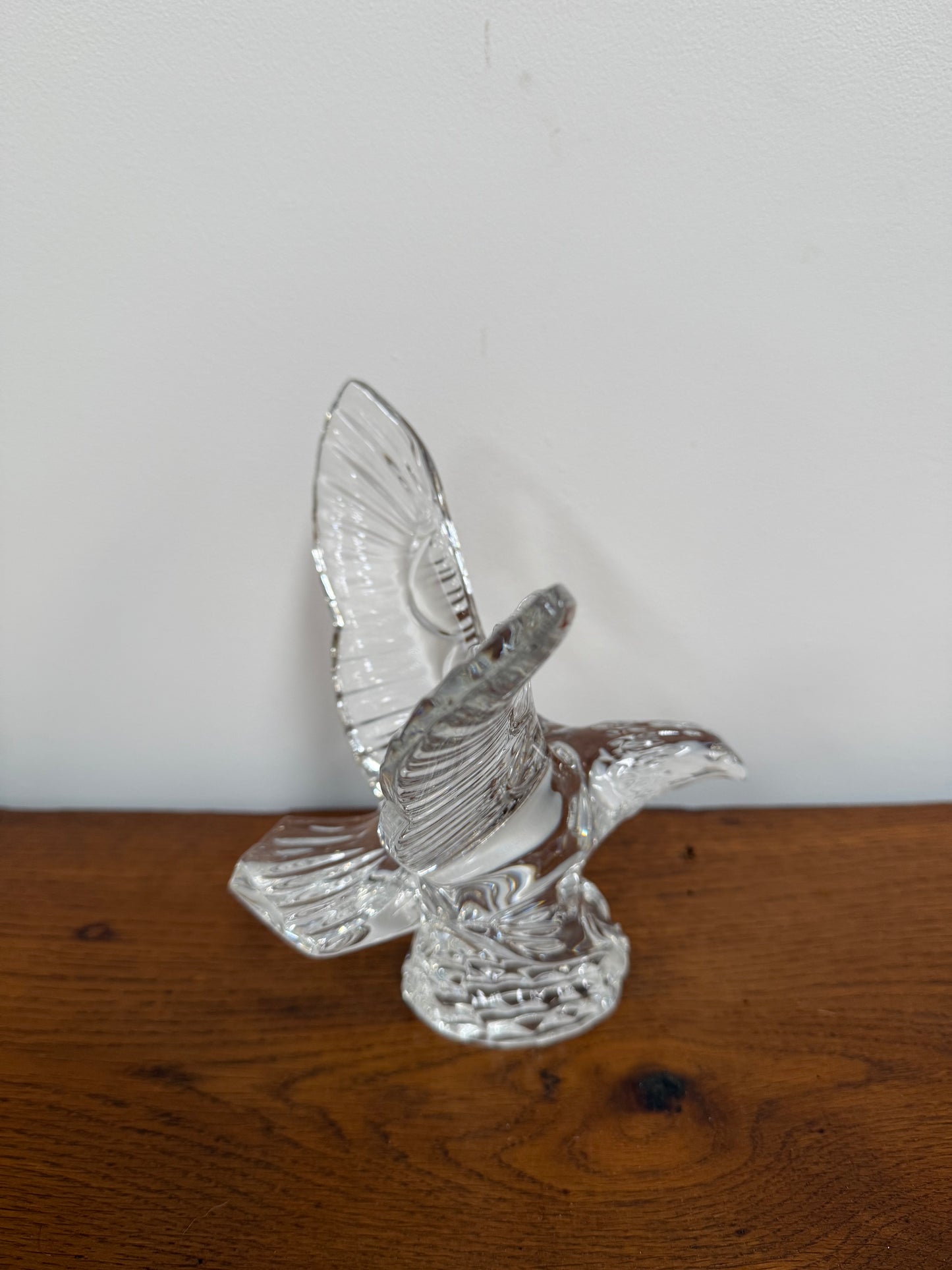 Waterford Crystal Flying Bald Eagle Sculpture Figurine