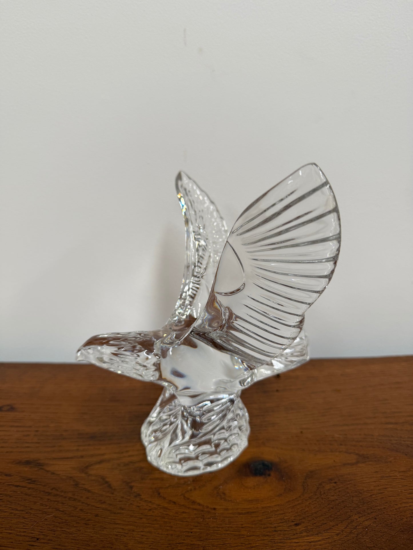 Waterford Crystal Flying Bald Eagle Sculpture Figurine