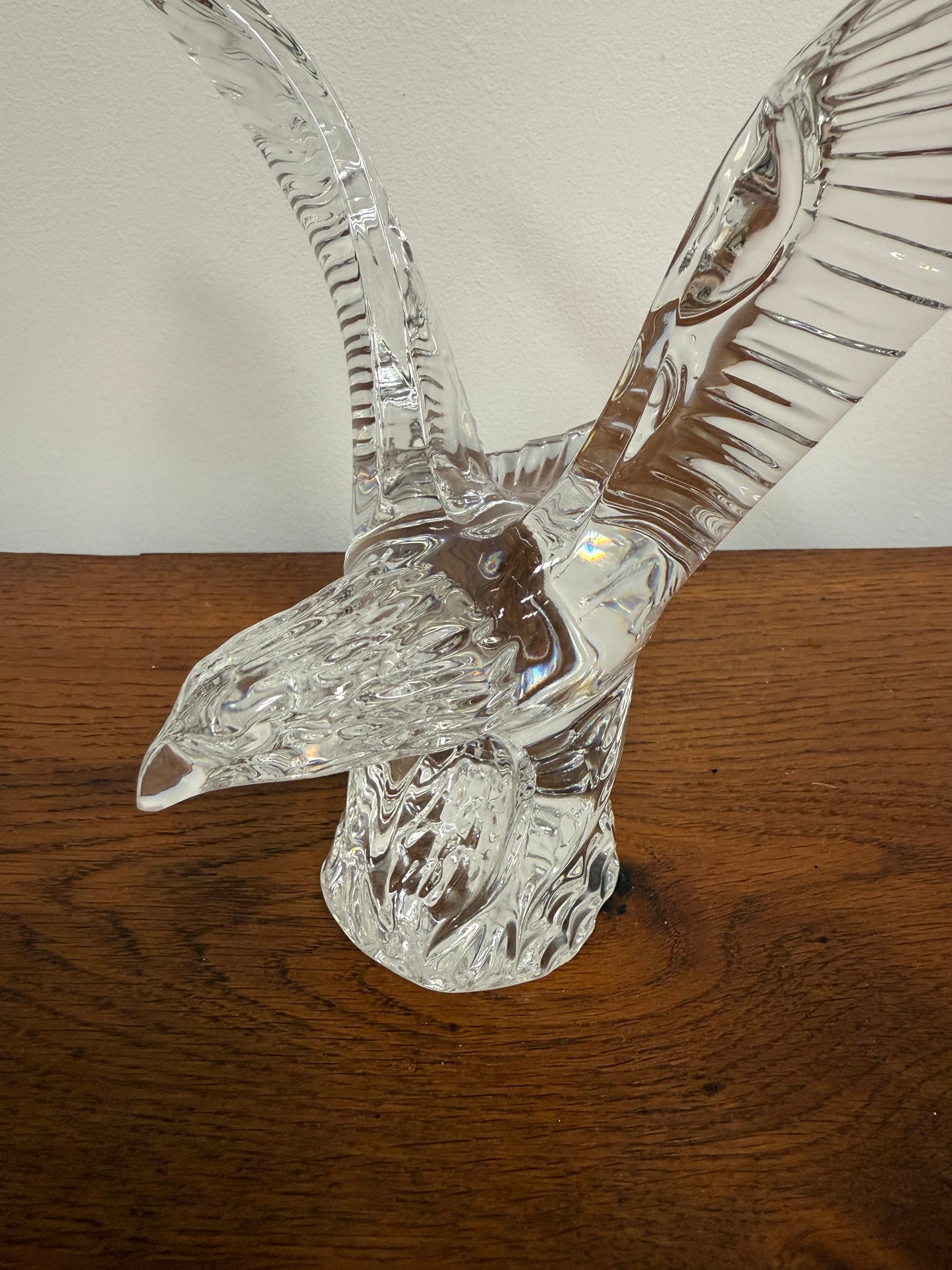 Waterford Crystal Flying Bald Eagle Sculpture Figurine