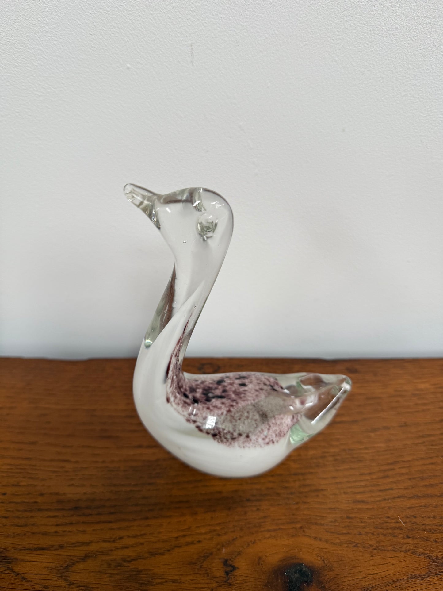 Vintage Murano Glass Swan Figure