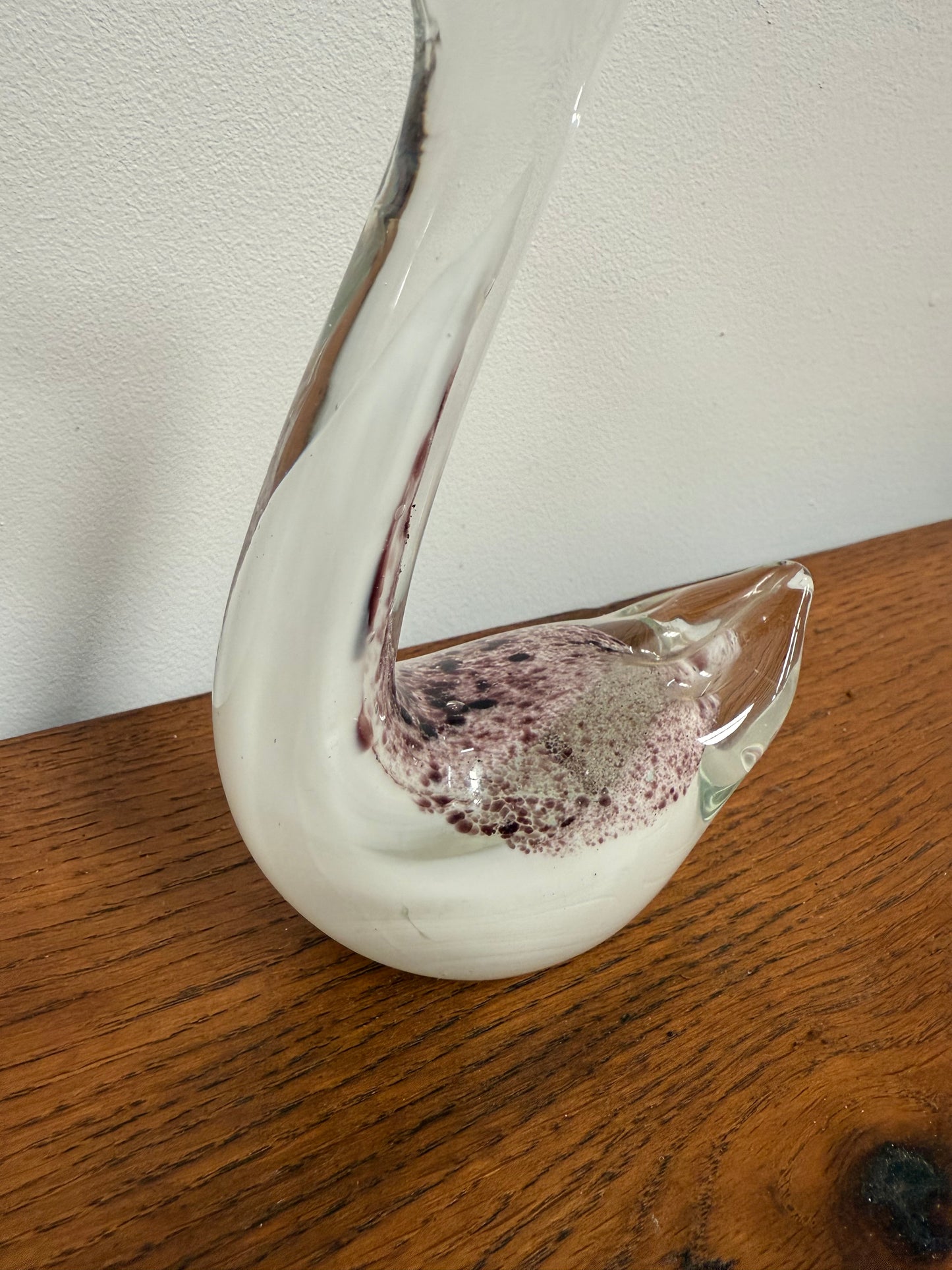 Vintage Murano Glass Swan Figure