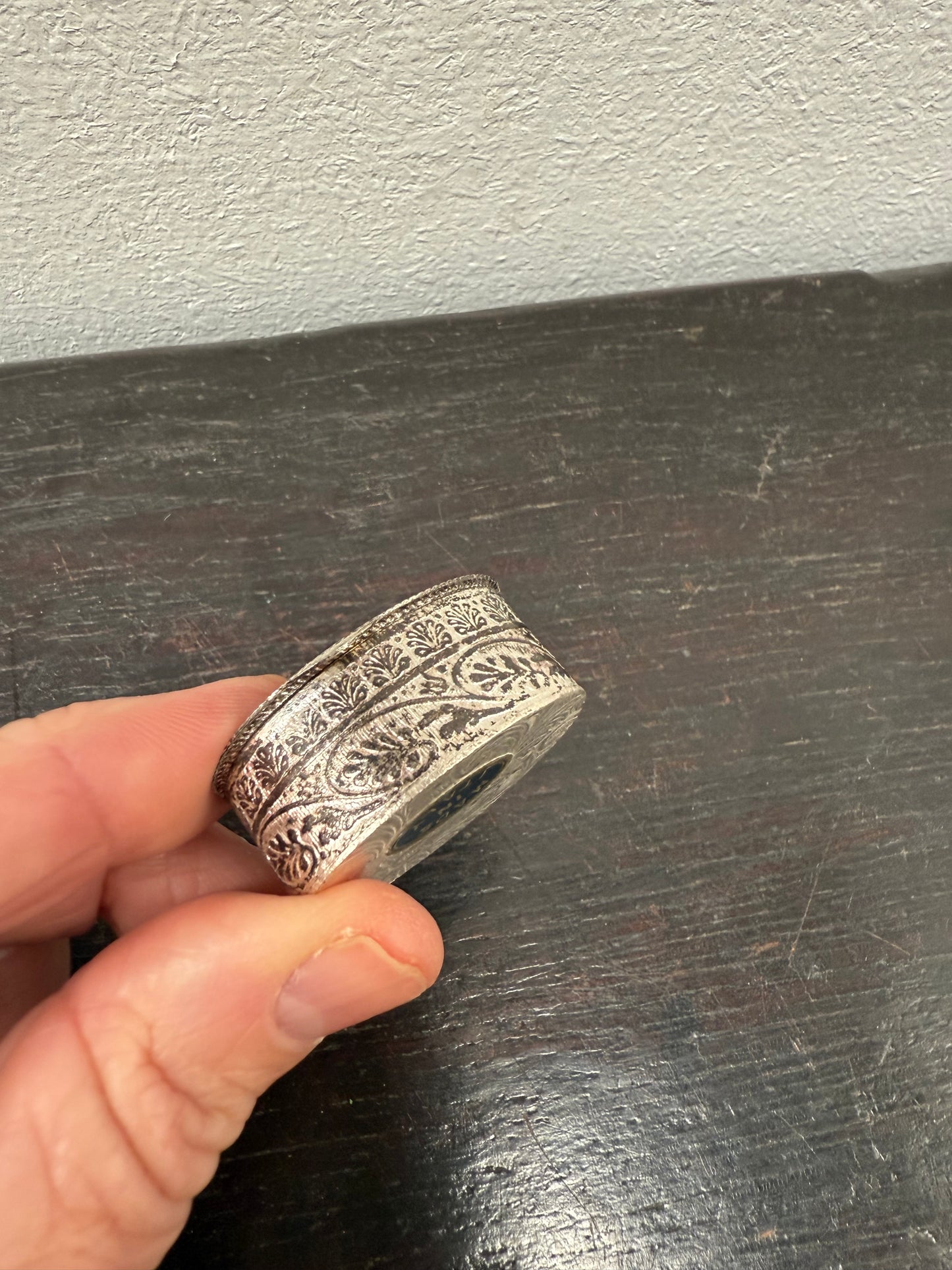 Vintage Italian Silver Metal & Fine Micro Mosaic Pill Box