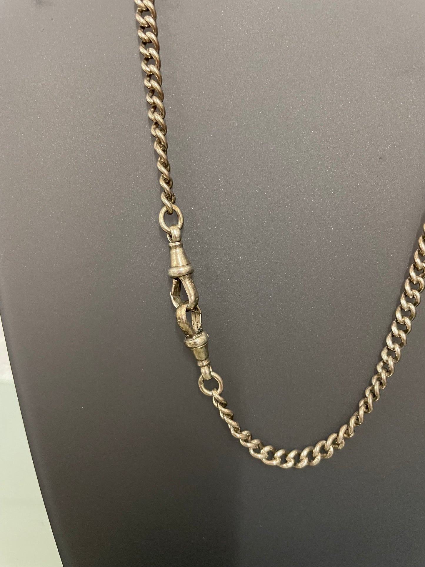 Heavy Antique Sterling Silver Fob Chain 18.9 gms.