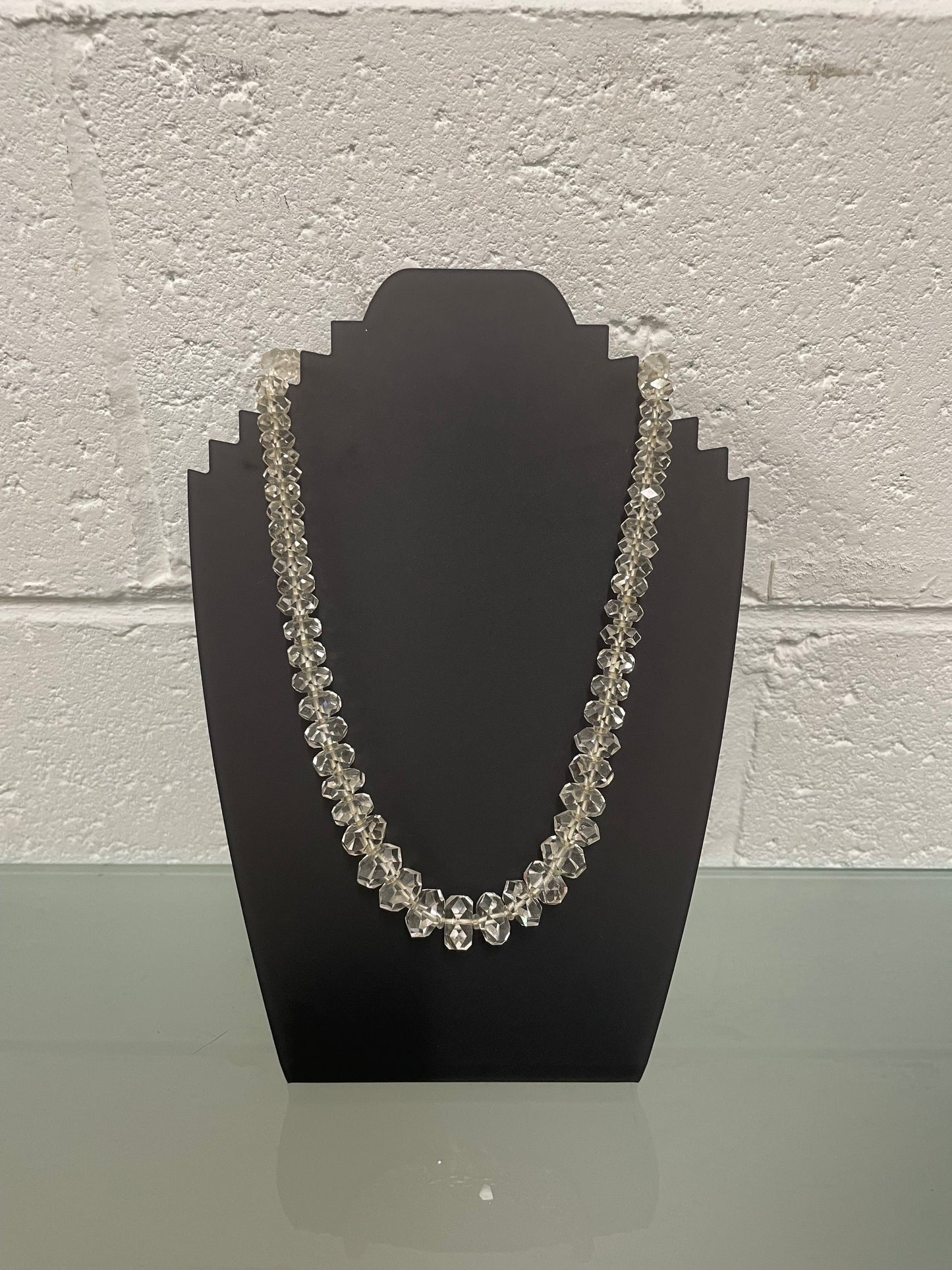 Antique Silver & Cut Crystal Necklace