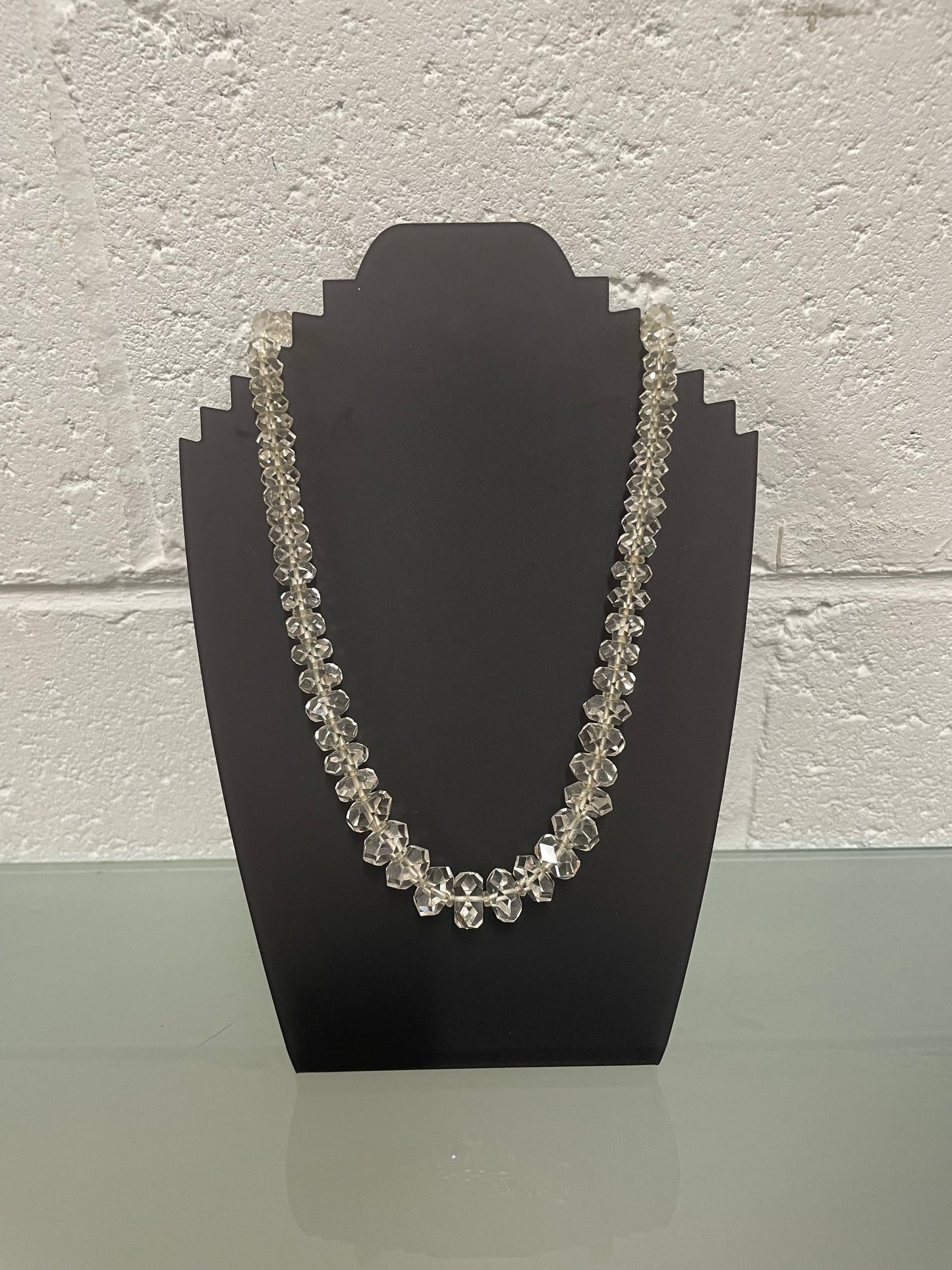 Antique Silver & Cut Crystal Necklace