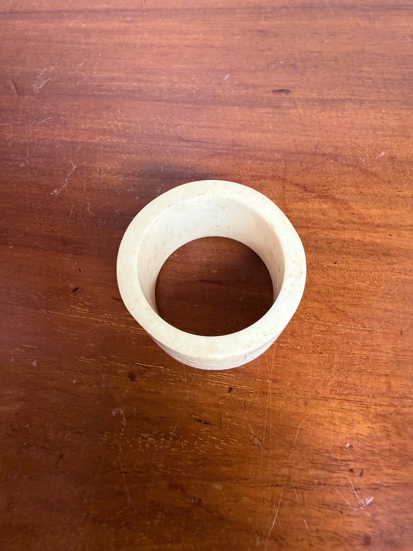 Antique Chinese Carved Bone Serviette Ring