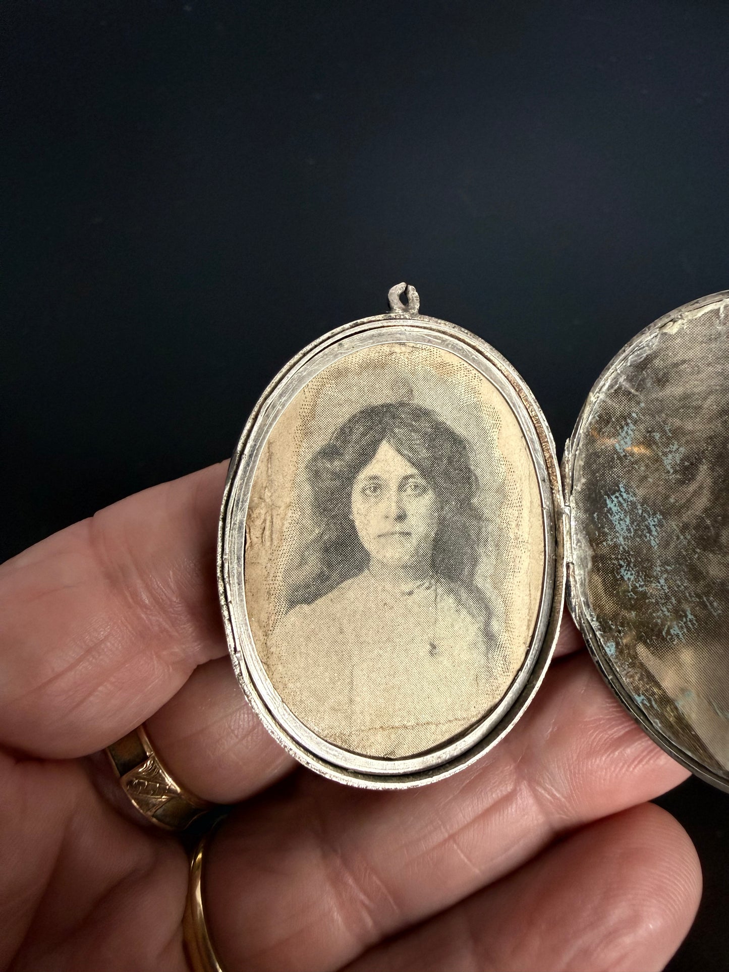 Antique Aesthetic Movement Gold & Silver Locket