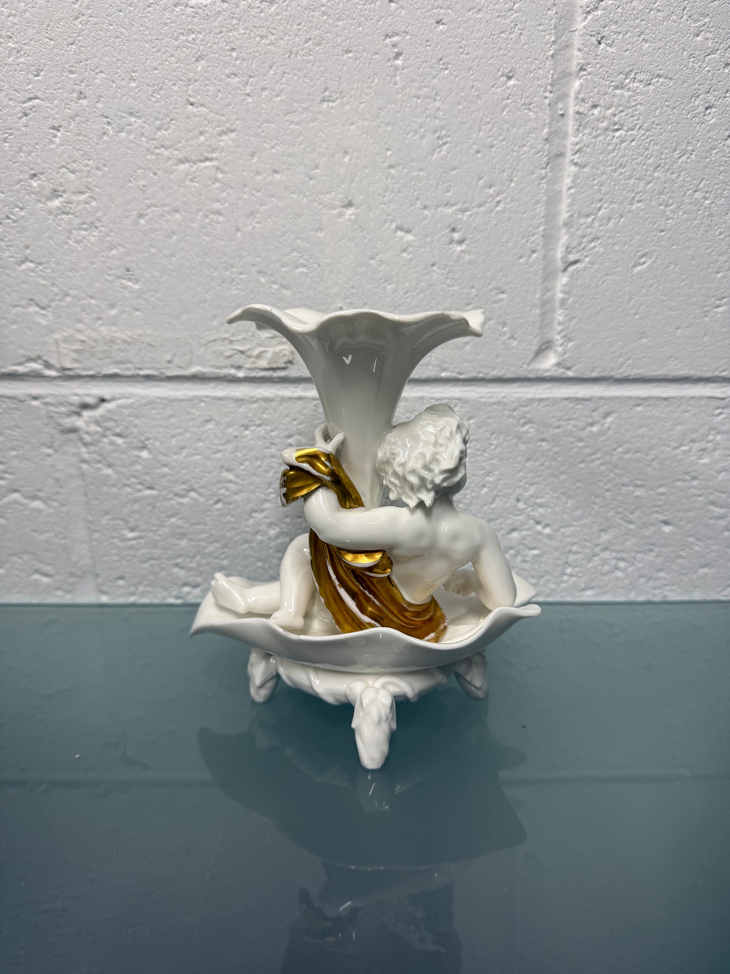 Antique Limoges Signed Cherub Vase