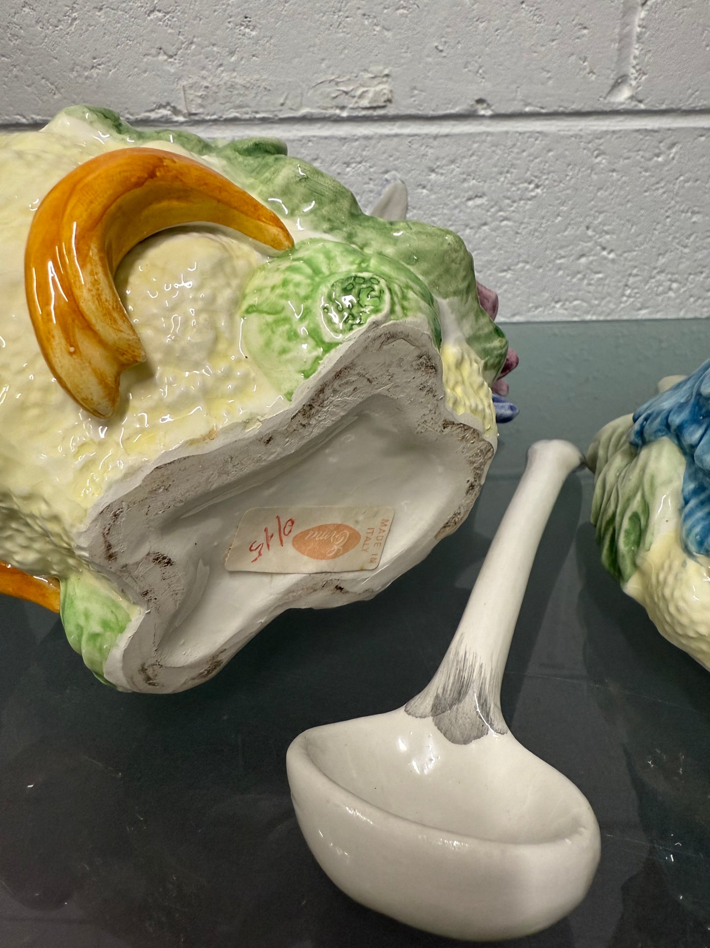 Vintage Majolica Chicken Tureen