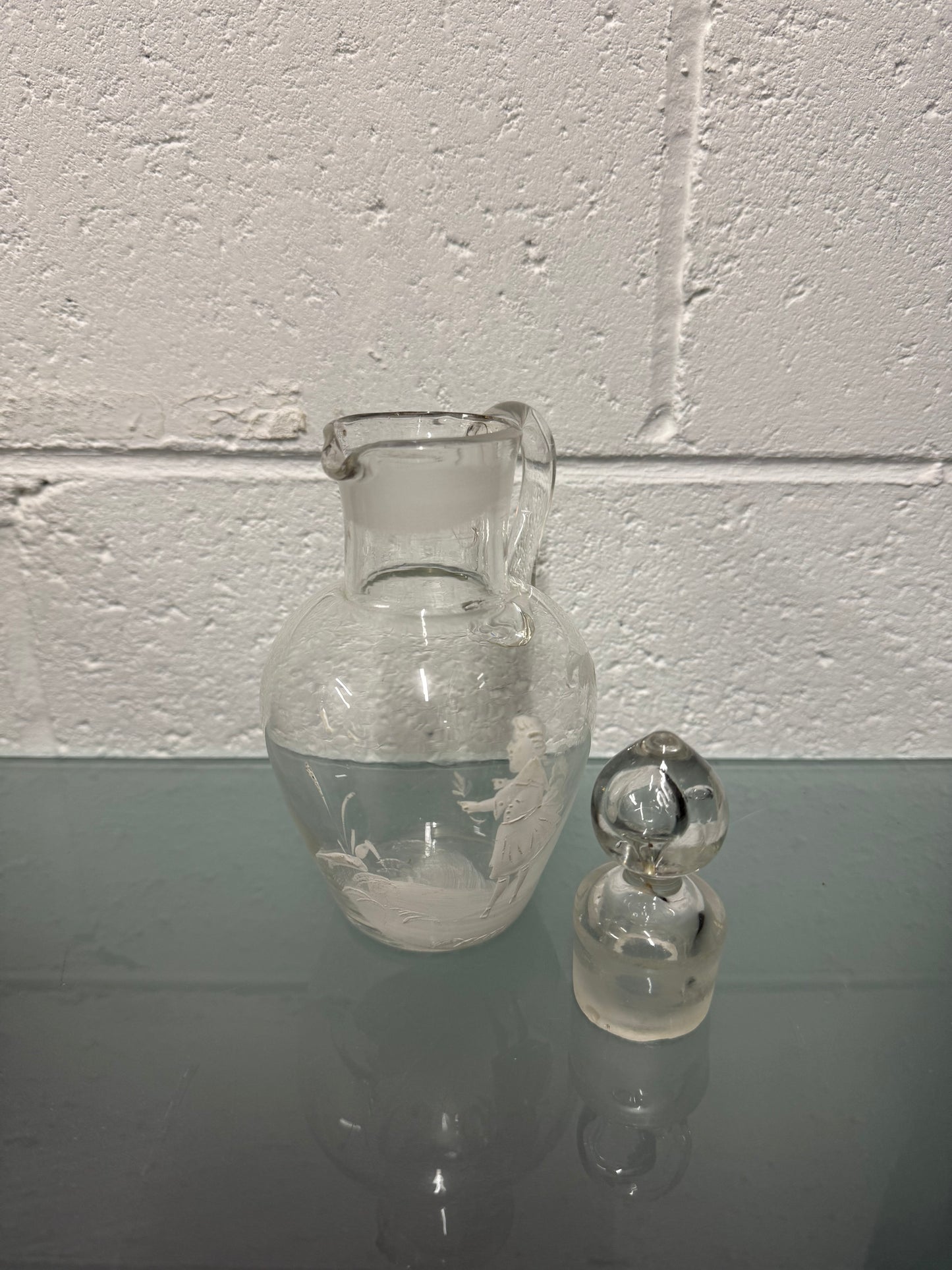 Antique Mary Gregory Decanter/Cruet