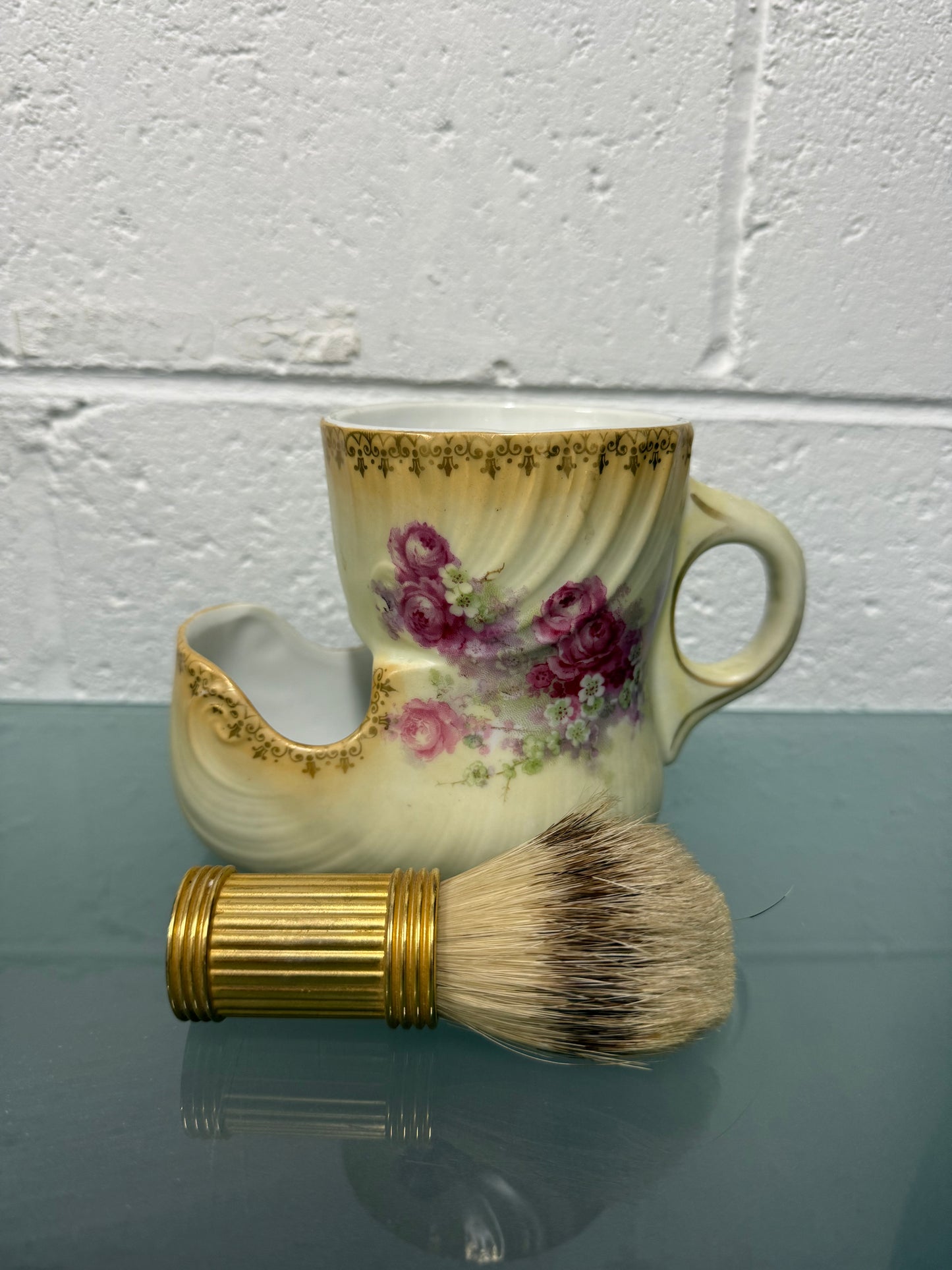 Vintage Shaving Mug & Brush