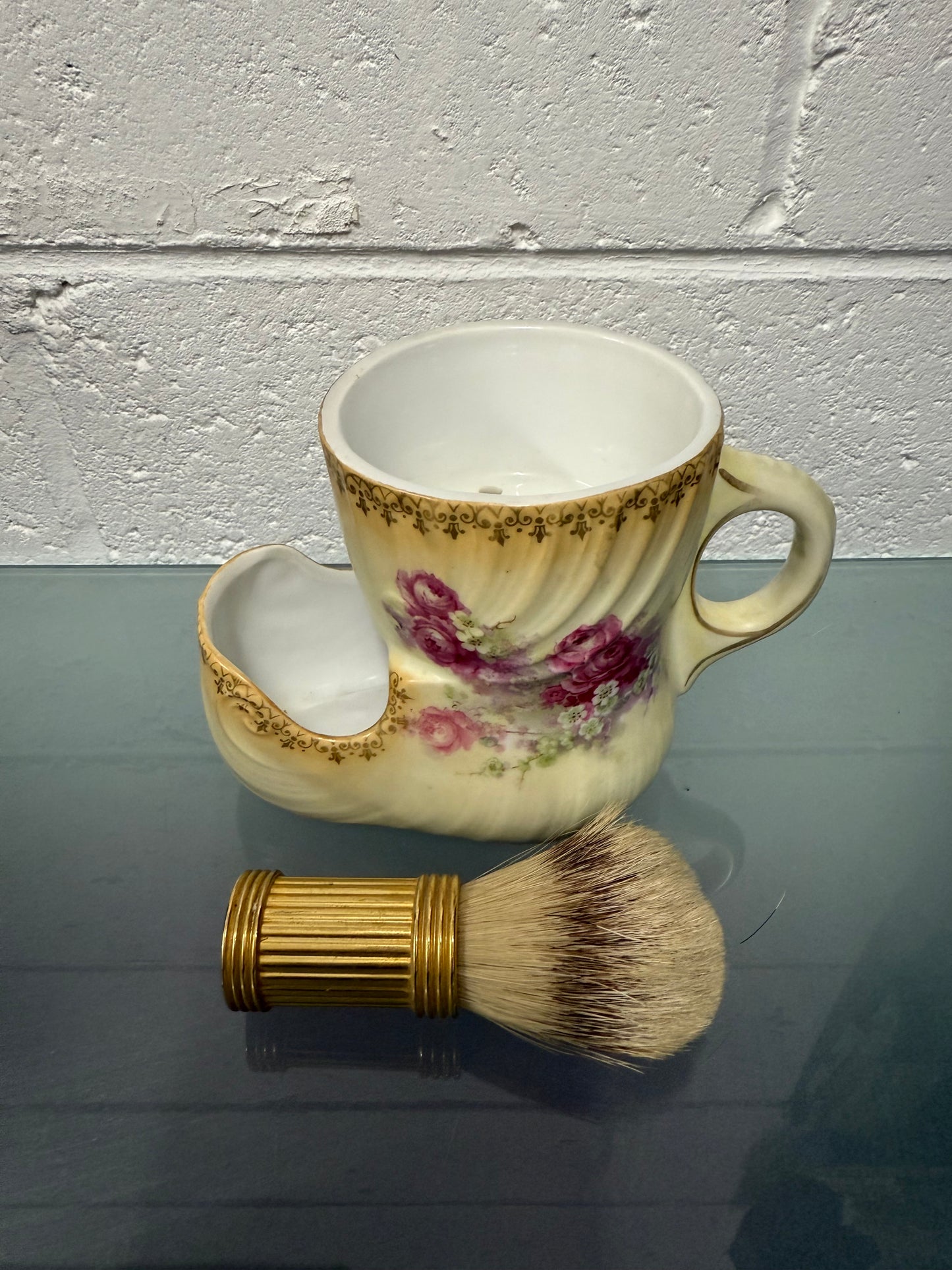 Vintage Shaving Mug & Brush