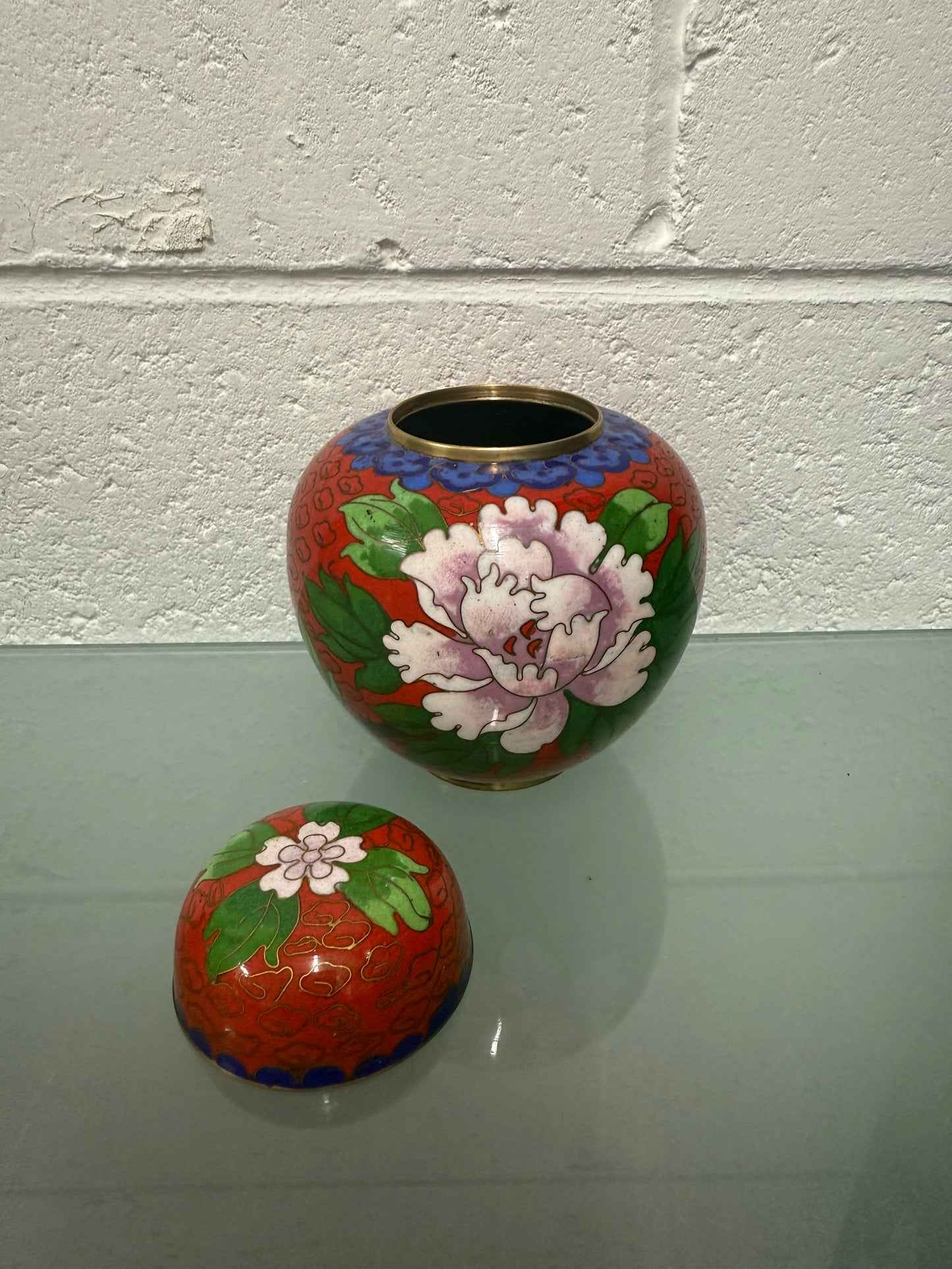 Vintage Cloisonne Ginger Jar