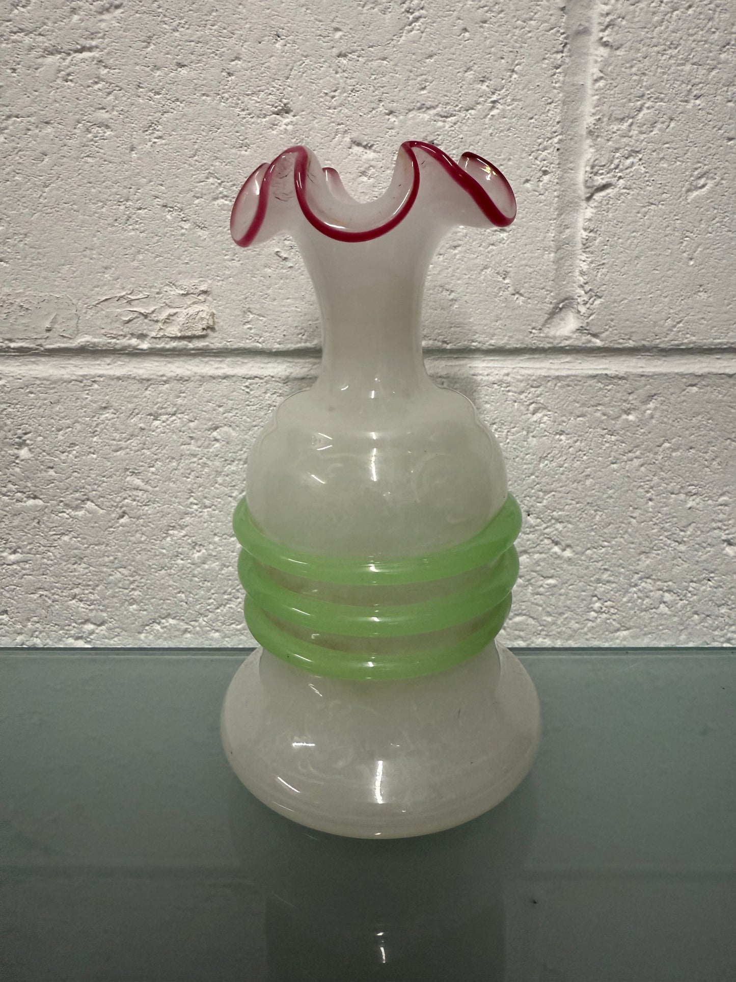 Antique/Vintage French Opaline Glass Vase