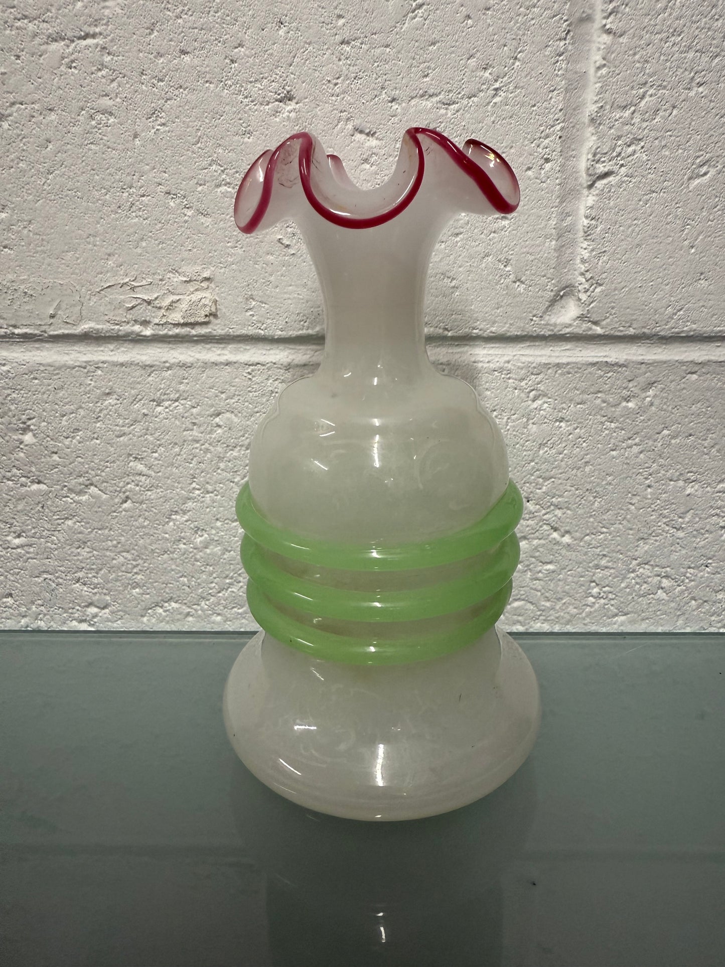Antique/Vintage French Opaline Glass Vase