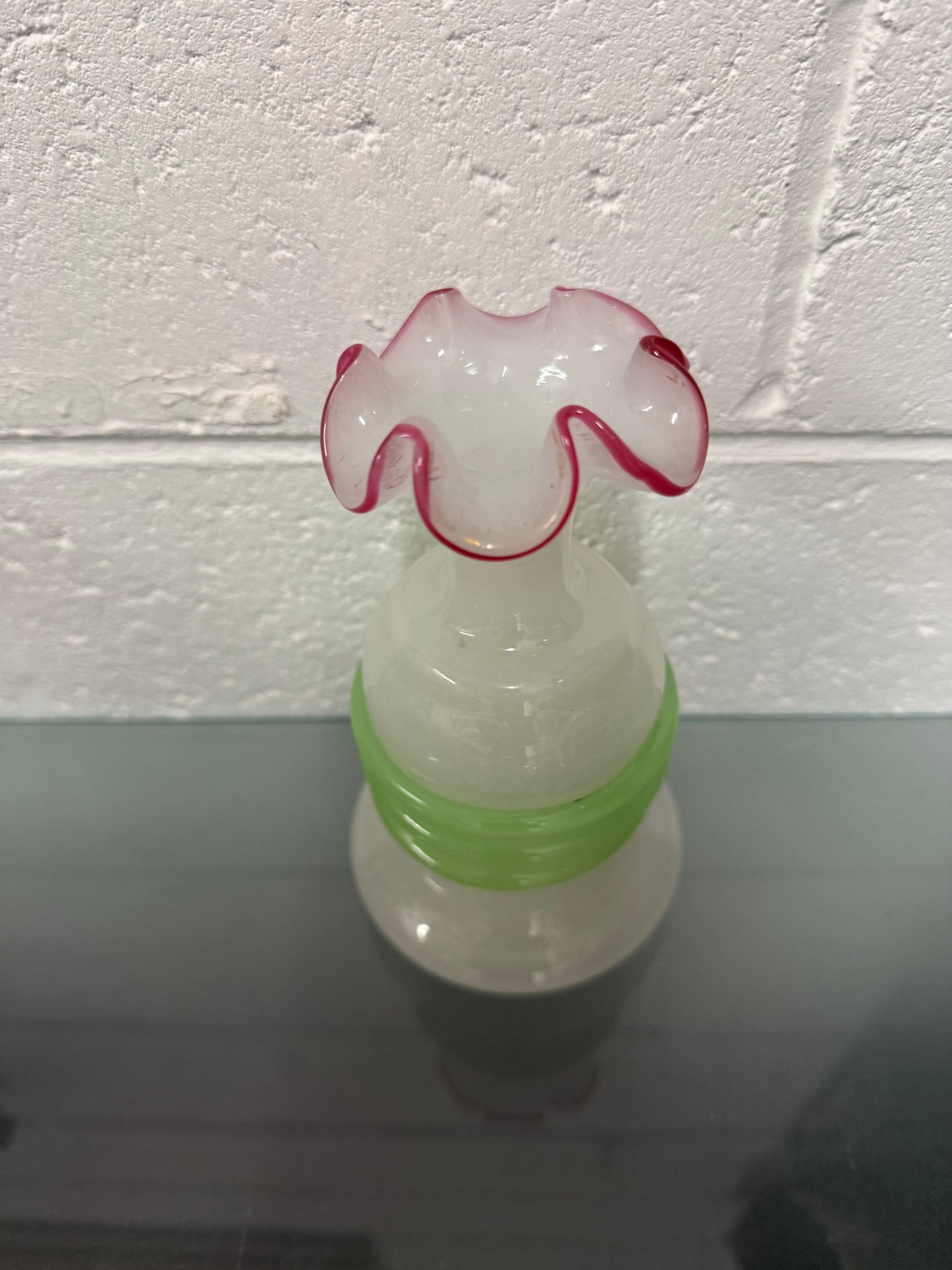 Antique/Vintage French Opaline Glass Vase