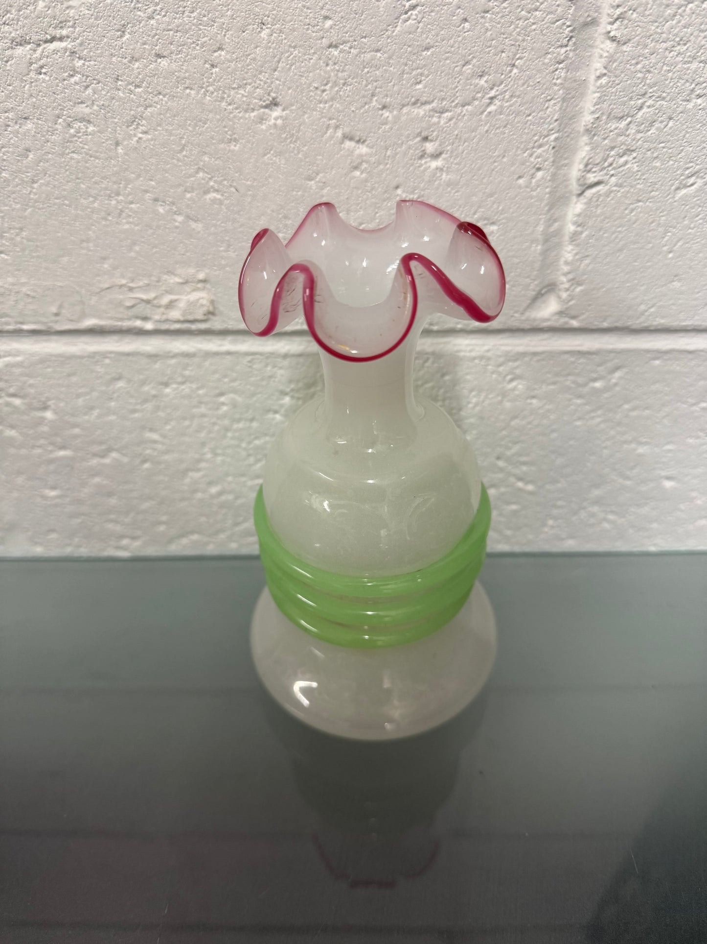 Antique/Vintage French Opaline Glass Vase