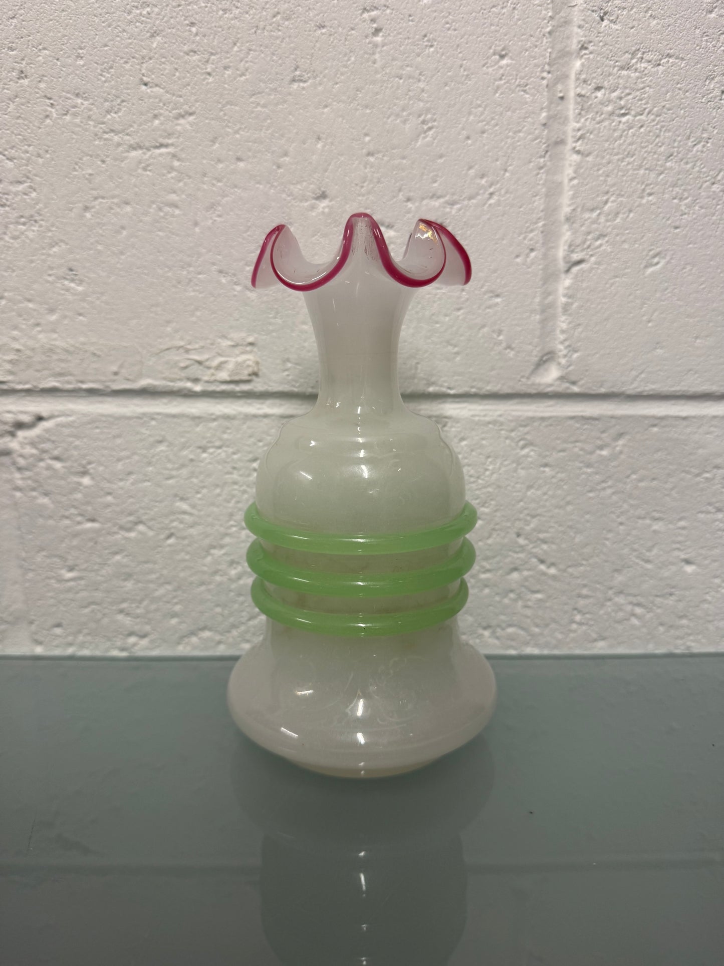 Antique/Vintage French Opaline Glass Vase
