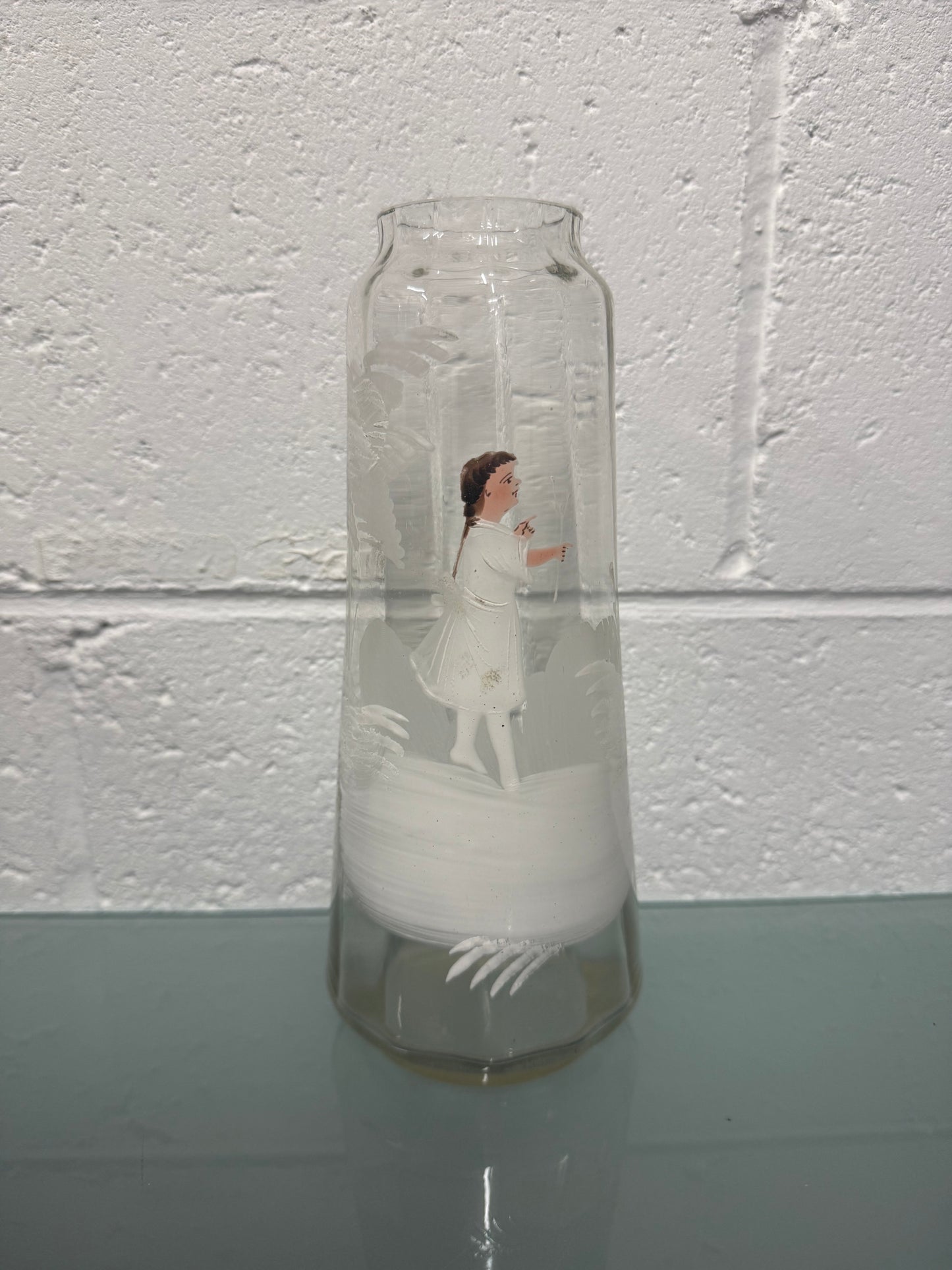 Antique Mary Gregory Glass Vase
