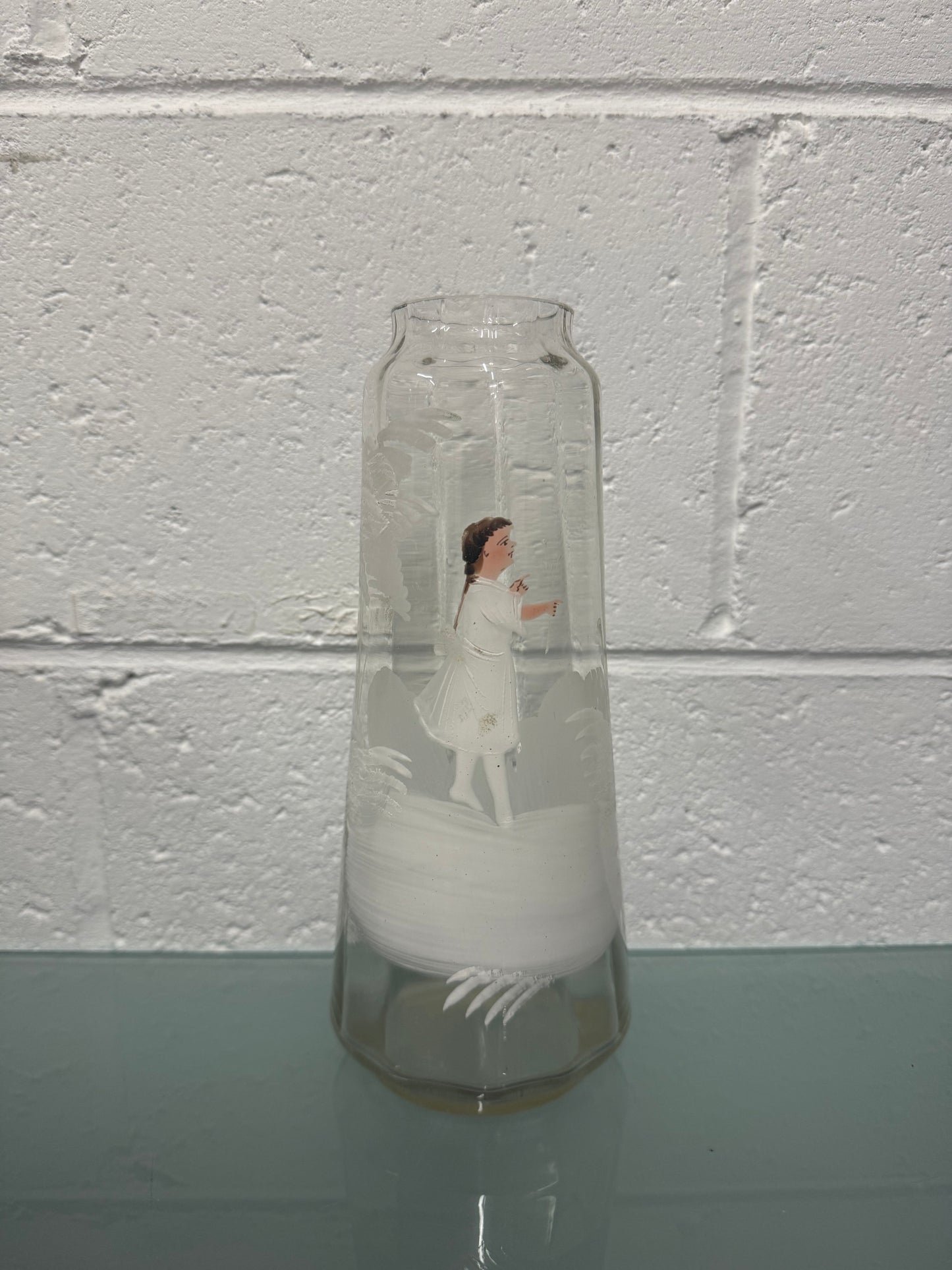 Antique Mary Gregory Glass Vase