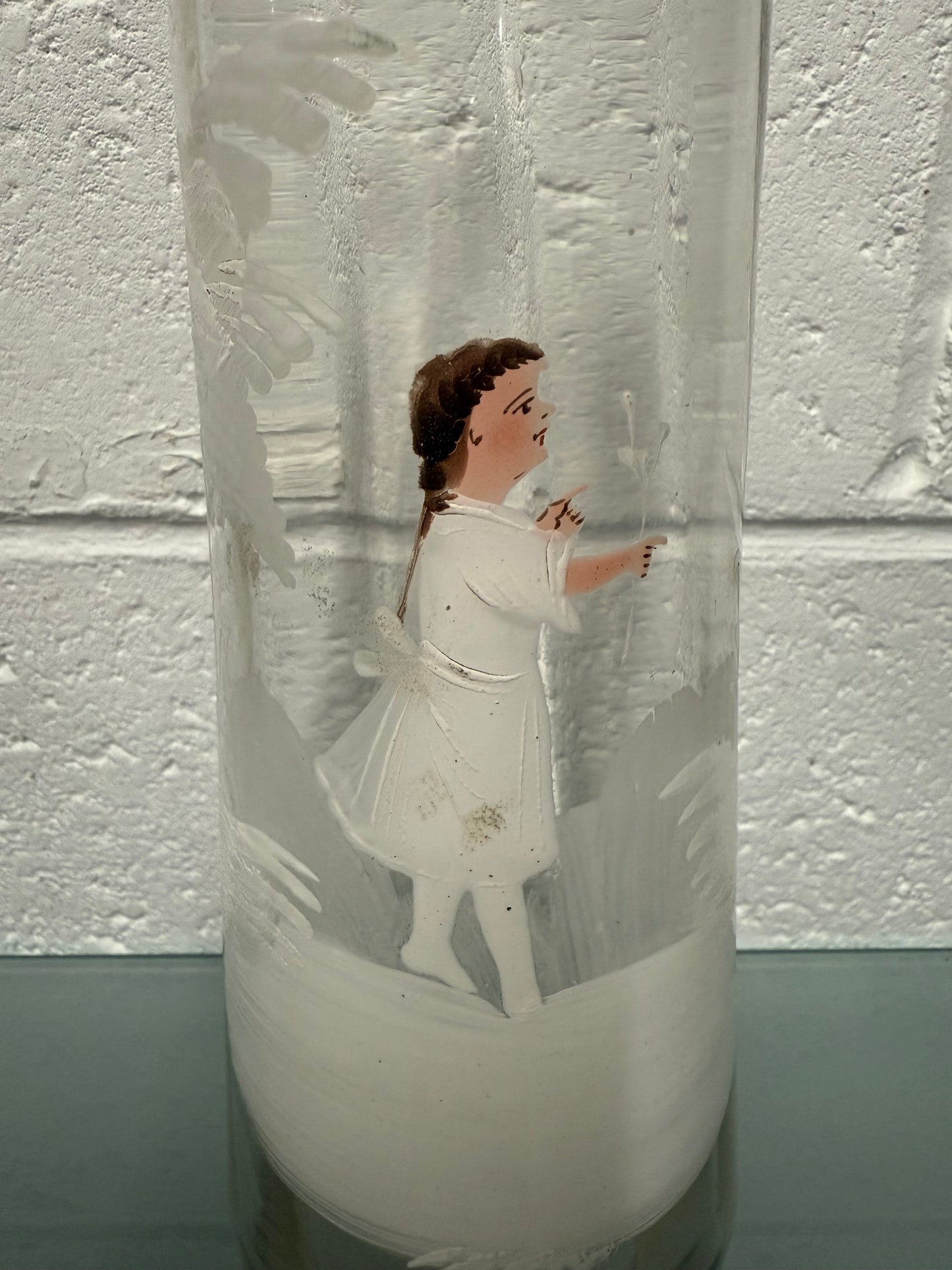 Antique Mary Gregory Glass Vase