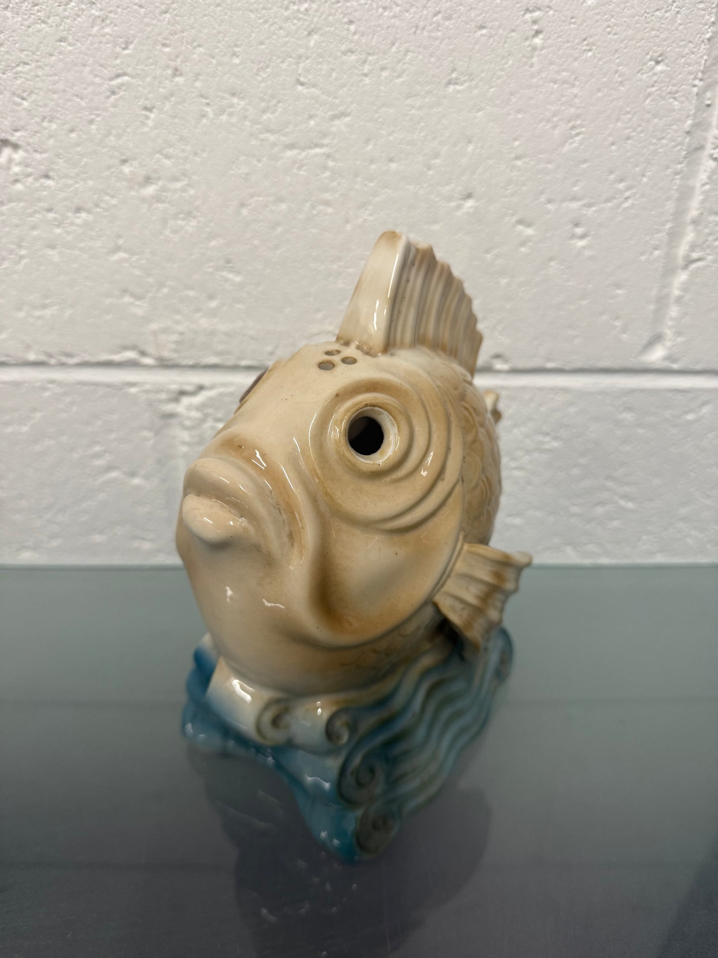 Unusual Ceramic Vintage Hand Painted Fish Ornament