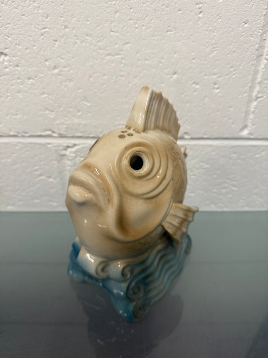 Unusual Ceramic Vintage Hand Painted Fish Ornament
