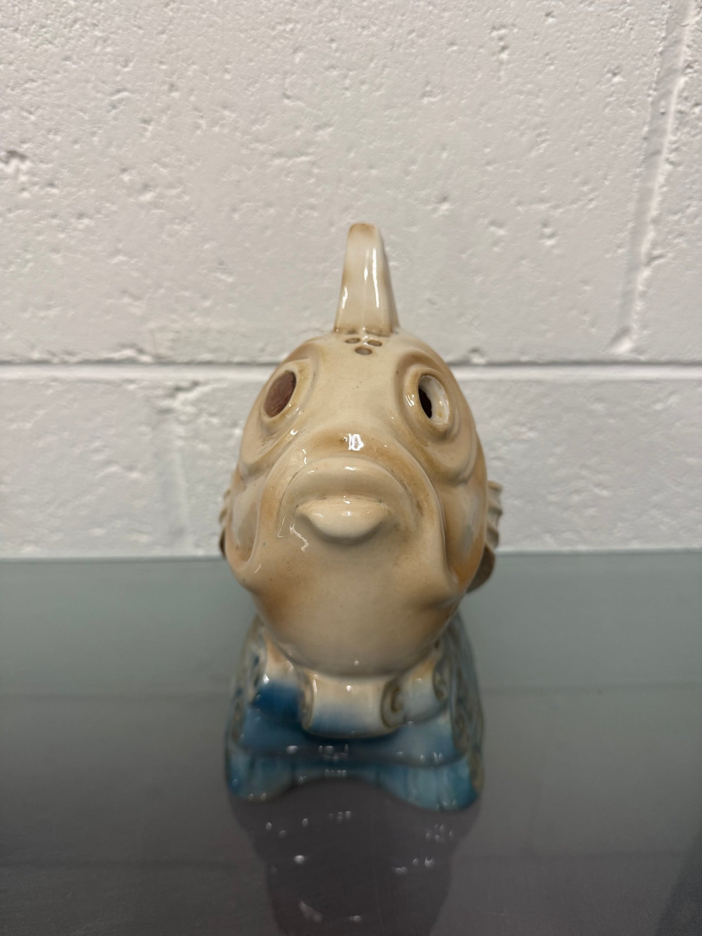 Unusual Ceramic Vintage Hand Painted Fish Ornament