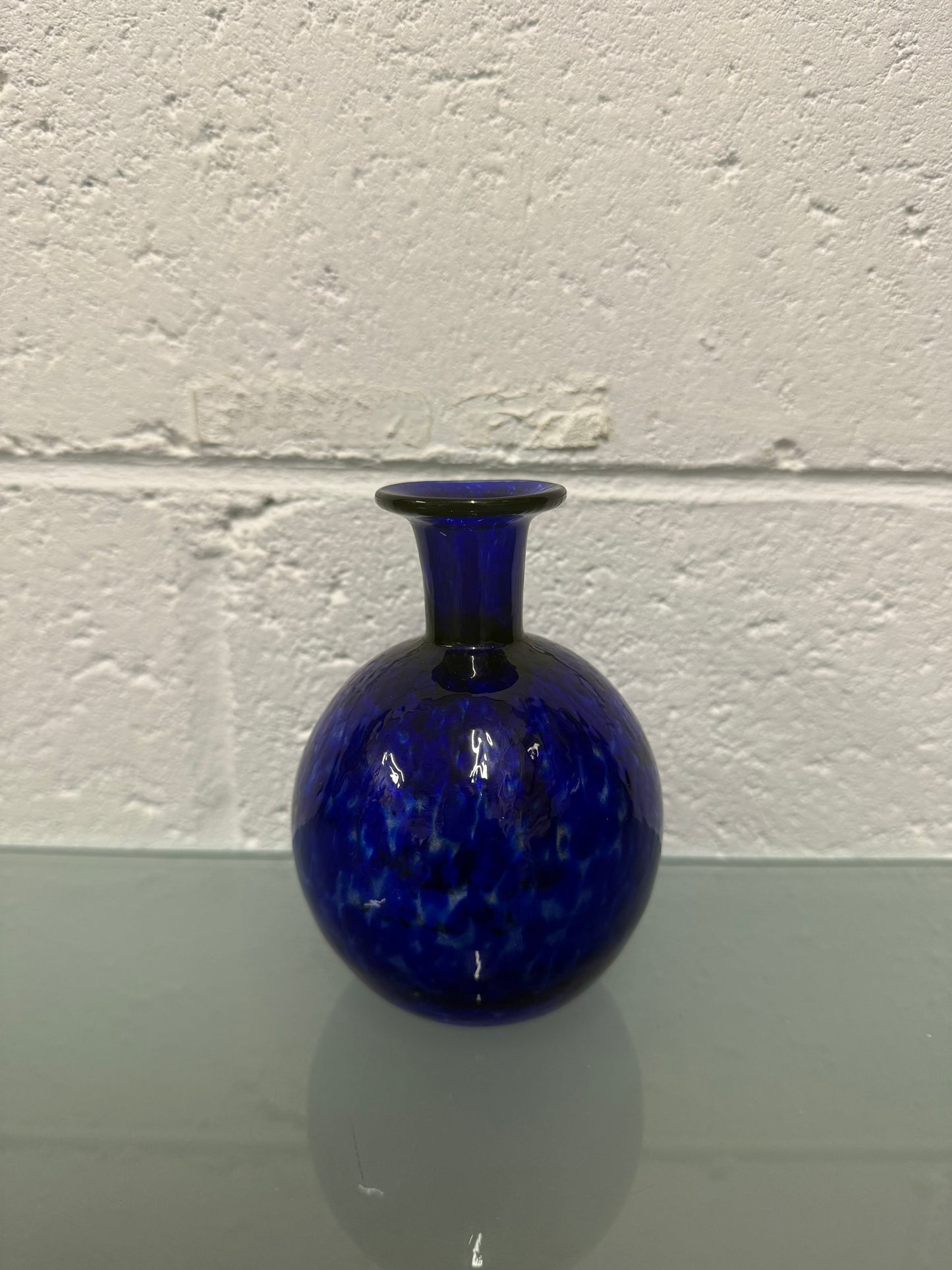 Cobalt Blue Art Glass Small Vase