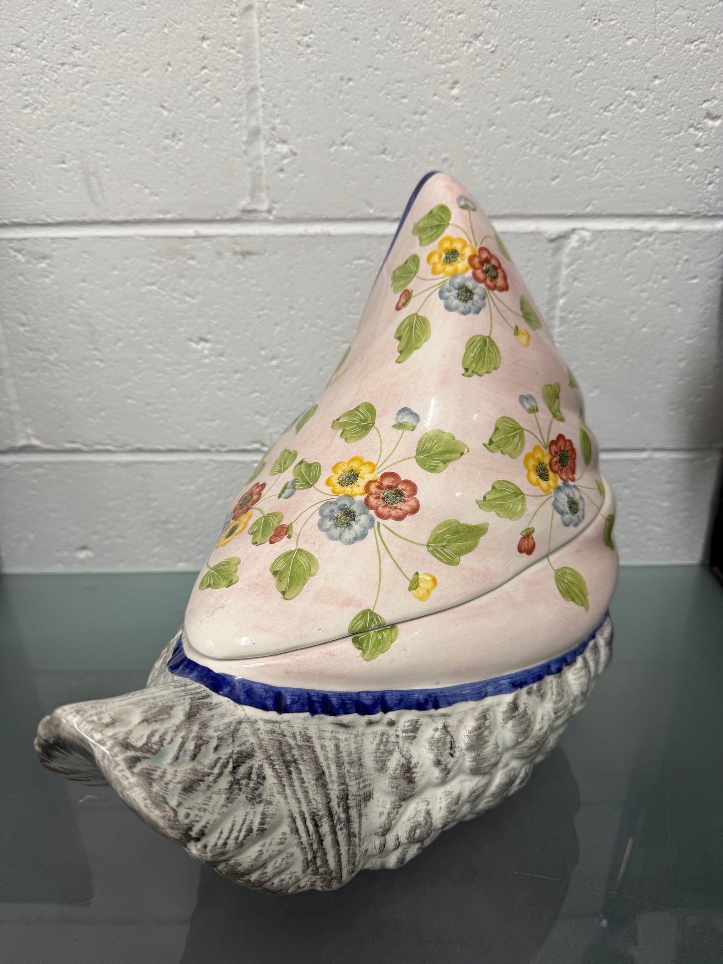 Vintage Italian Hand Painted Earthenware Hen Tureen