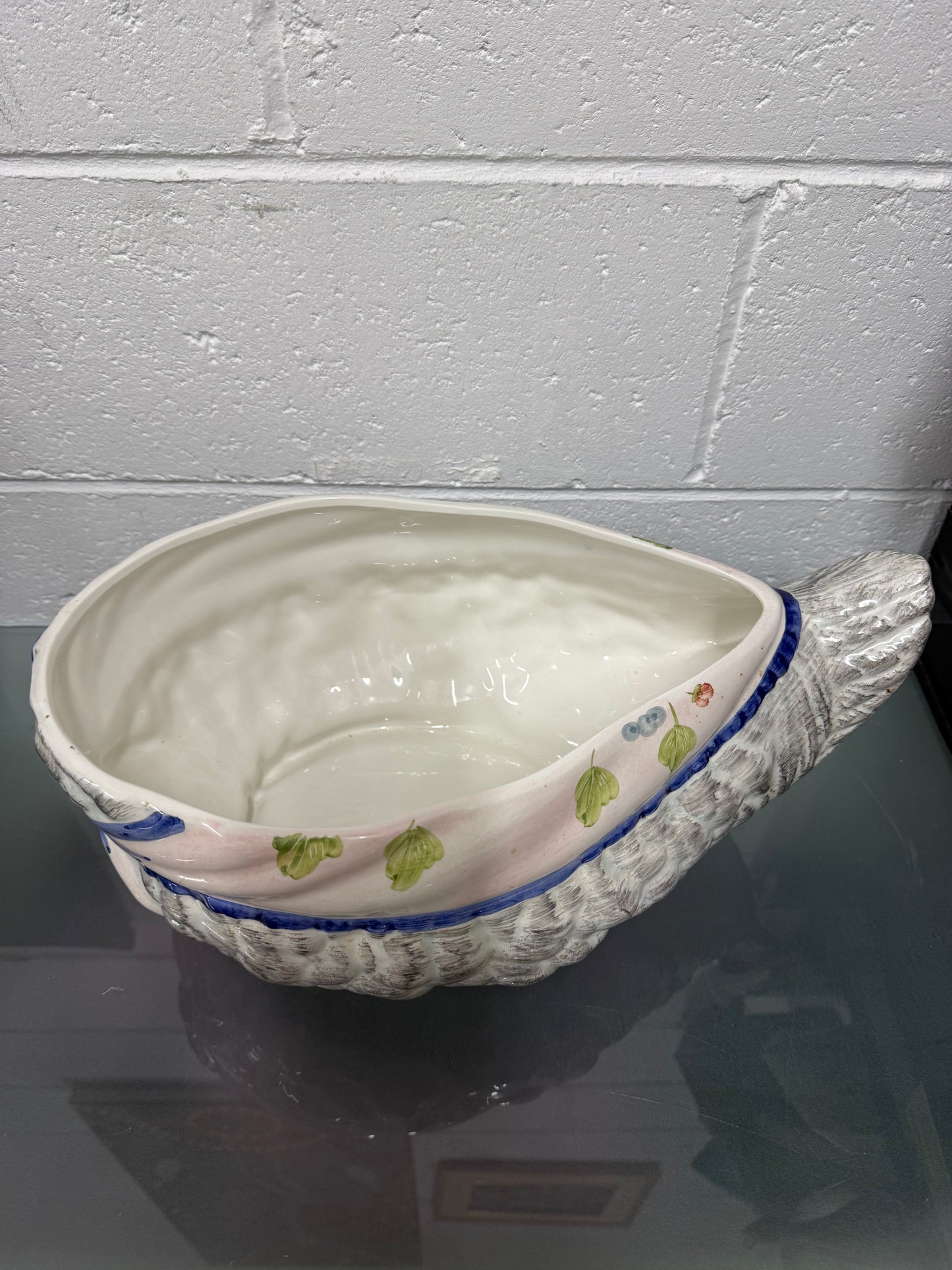 Vintage Italian Hand Painted Earthenware Hen Tureen