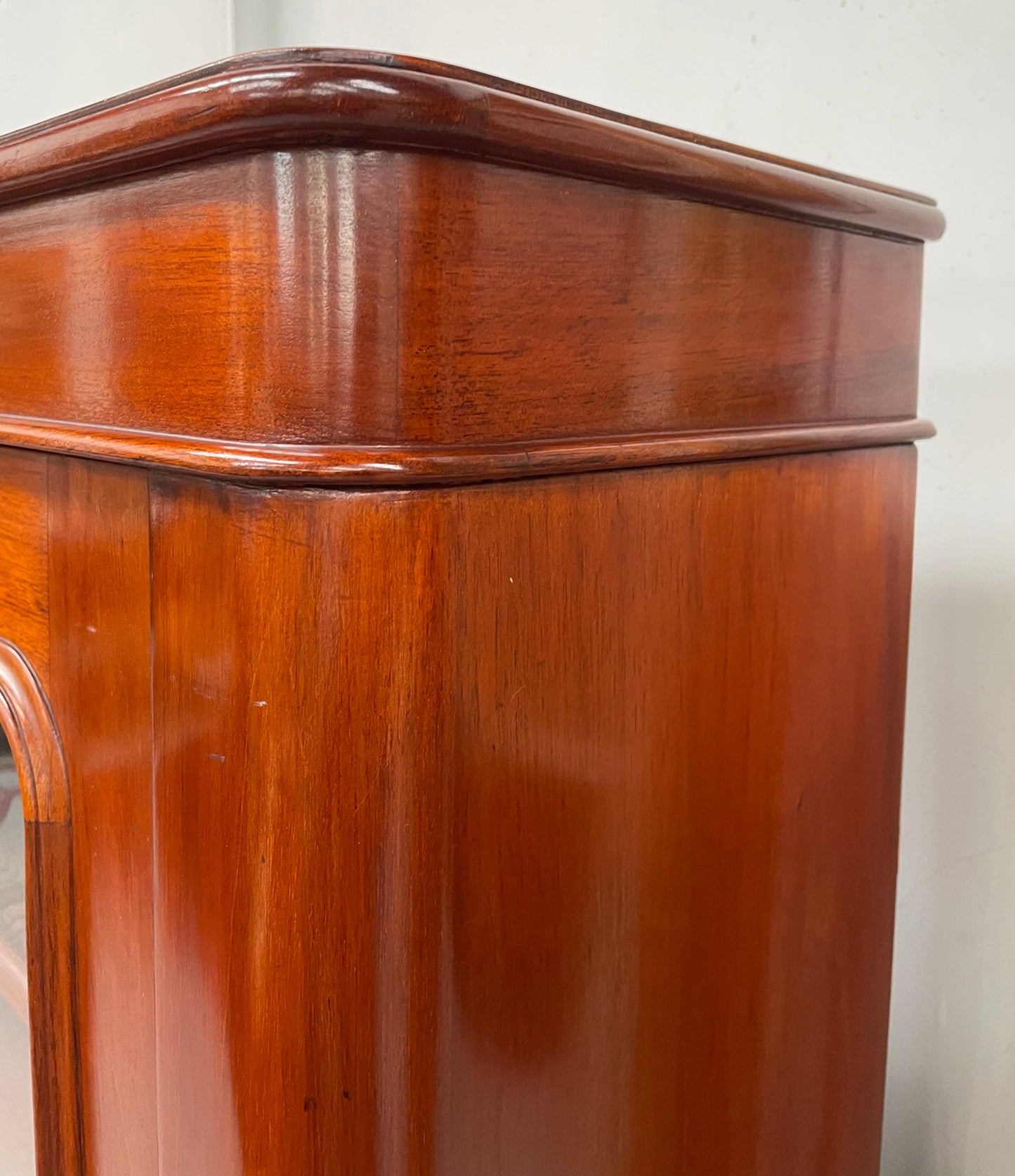 Practical late Victorian Cedar two door bookcase on cabriole feet and adjustable shelves. In good condition. Please see photos as they form part of the description. Circa: 1890's