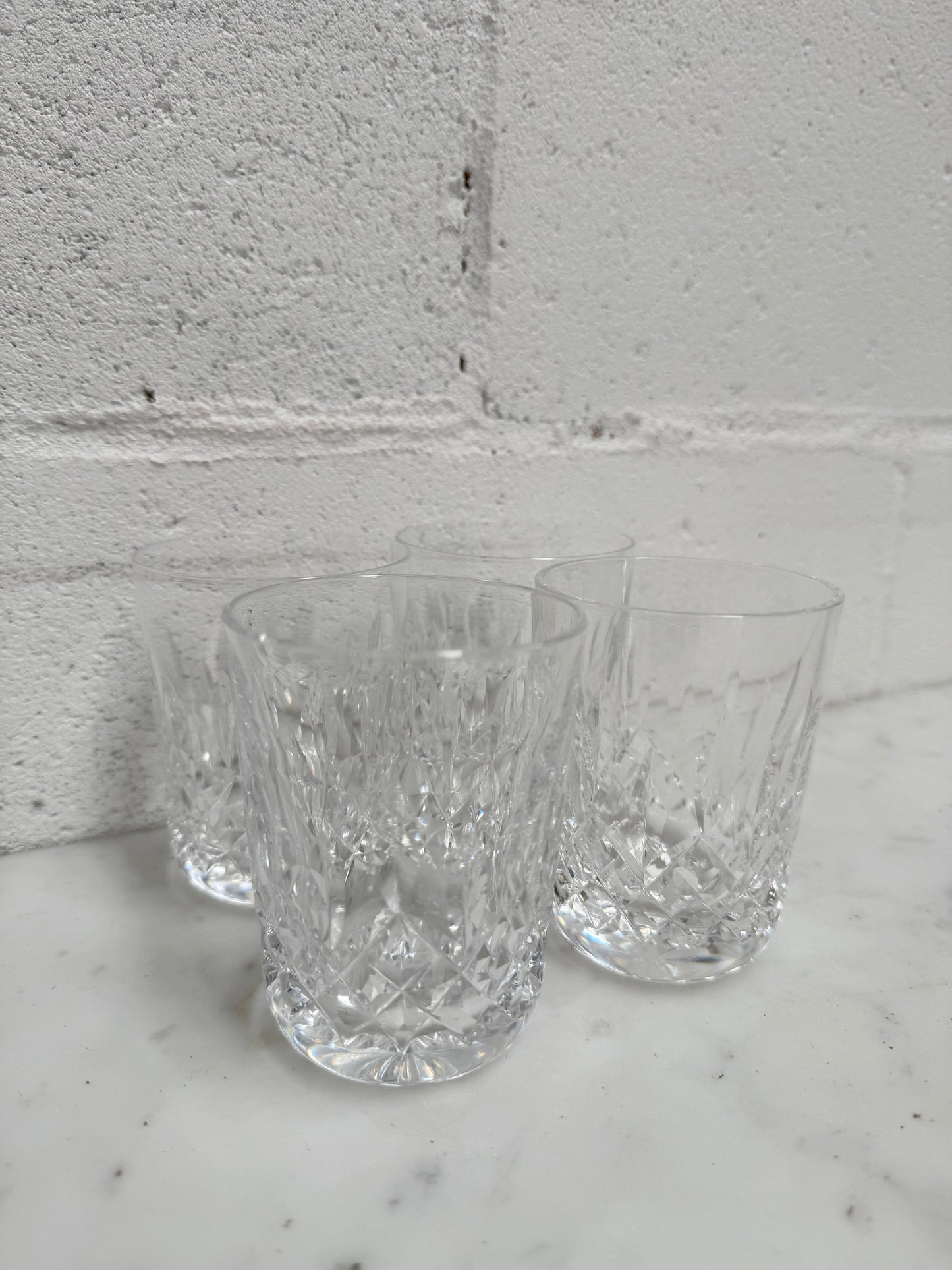 Vintage Set of Four Waterford Crystal Tumblers Lismore Pattern