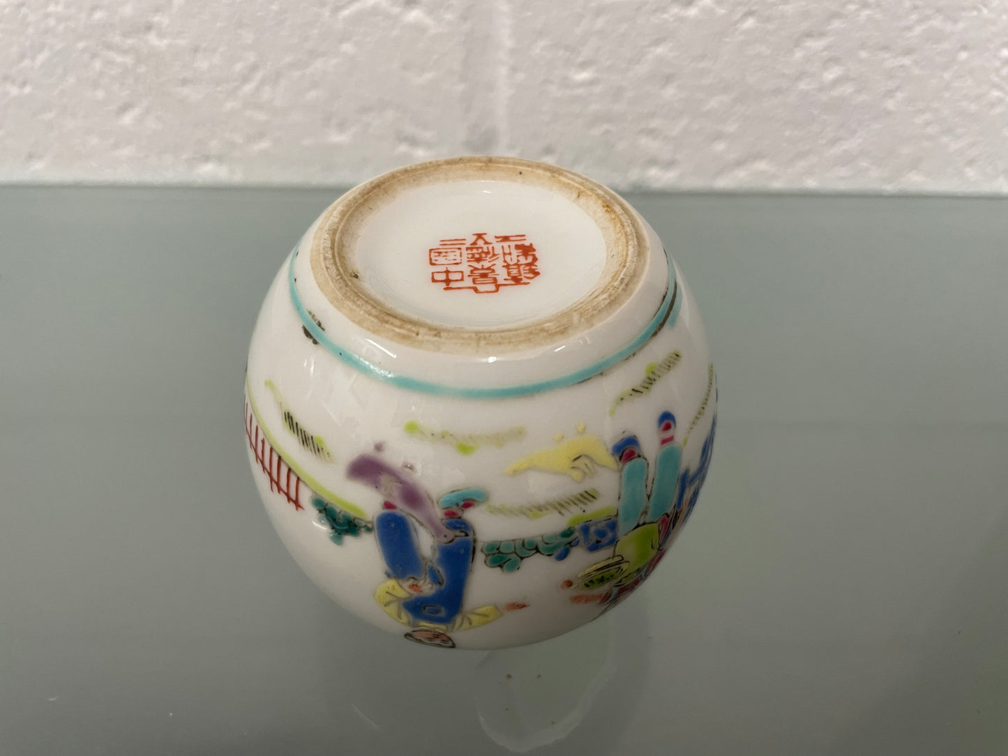 Vintage Miniature Hand Painted Chinese Pot