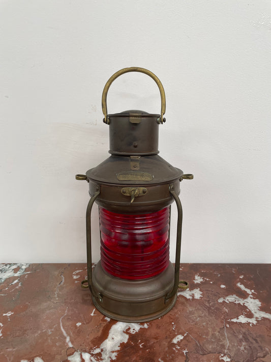 Vintage copper and Brass ships Signal lantern