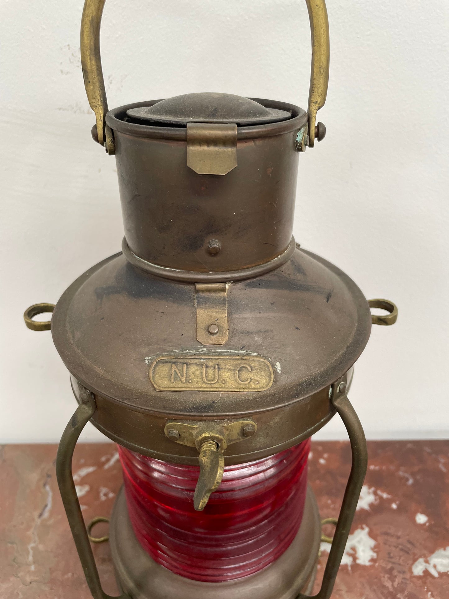 Vintage copper and Brass ships Signal lantern