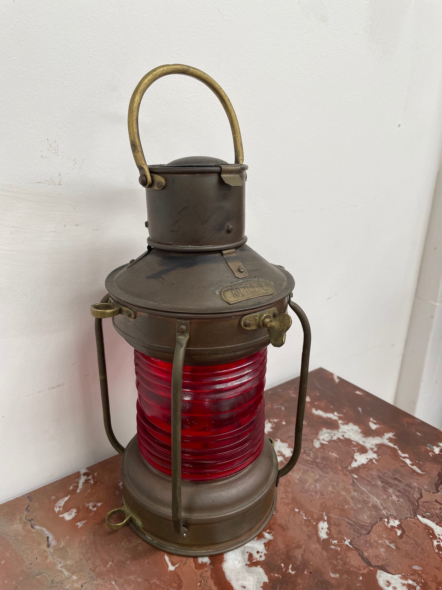 Vintage copper and Brass ships Signal lantern