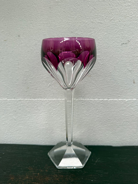 Vintage Val St Lambert Wine / Port Glass