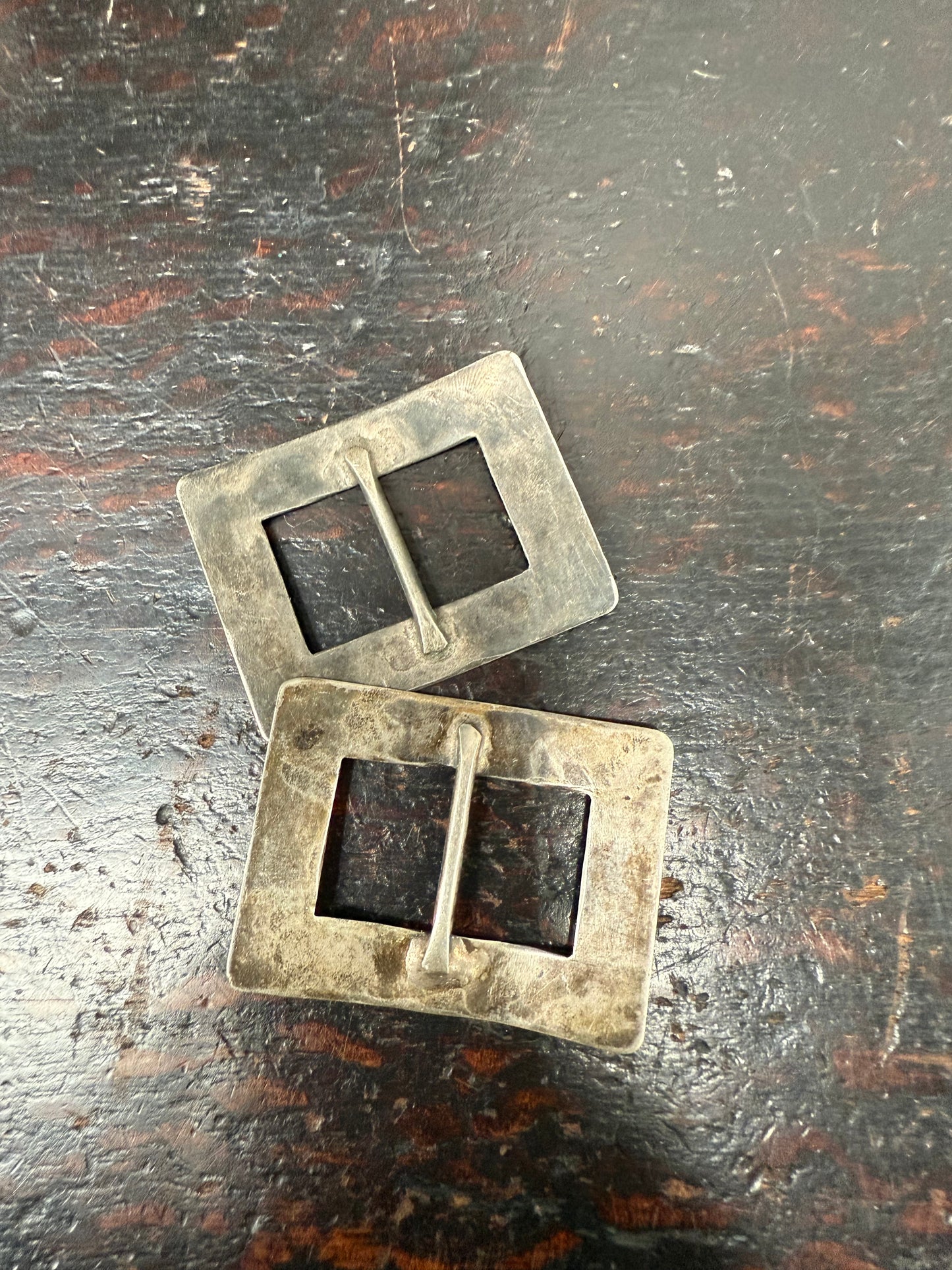 Pair Of Antique Slider Shoe Buckles