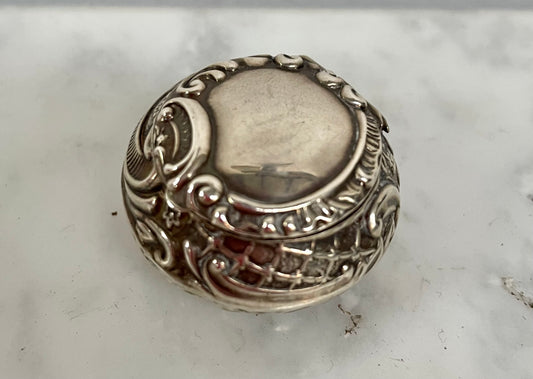 Silver Pill Box Birmingham 1905