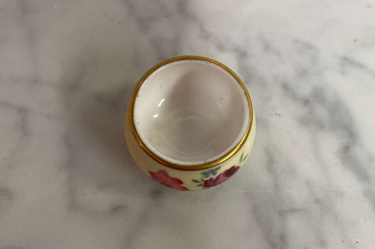 Miniature Royal Worcester Hand Painted Pot