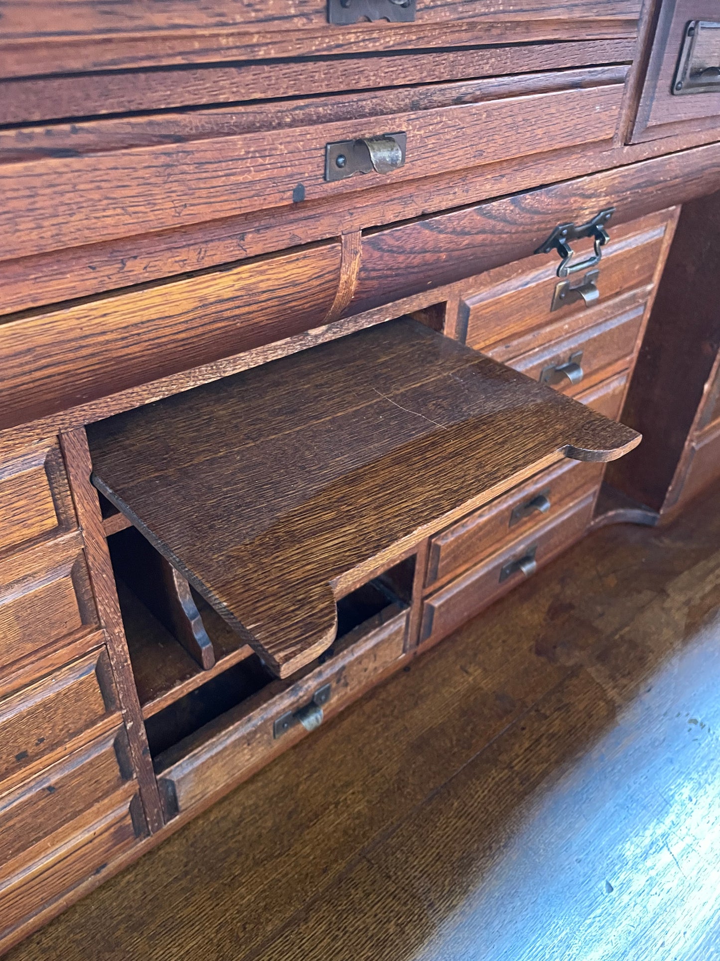 Fabulous Australian Oak Roll Top Desk