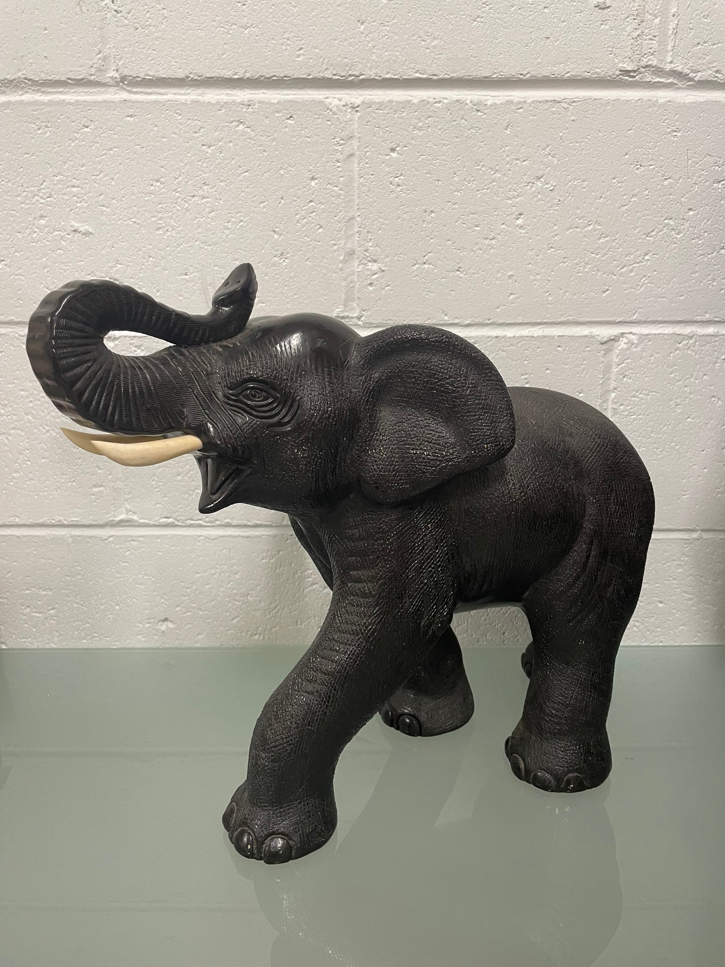 Impressive Large Vintage Hand Made Terracotta Elephant