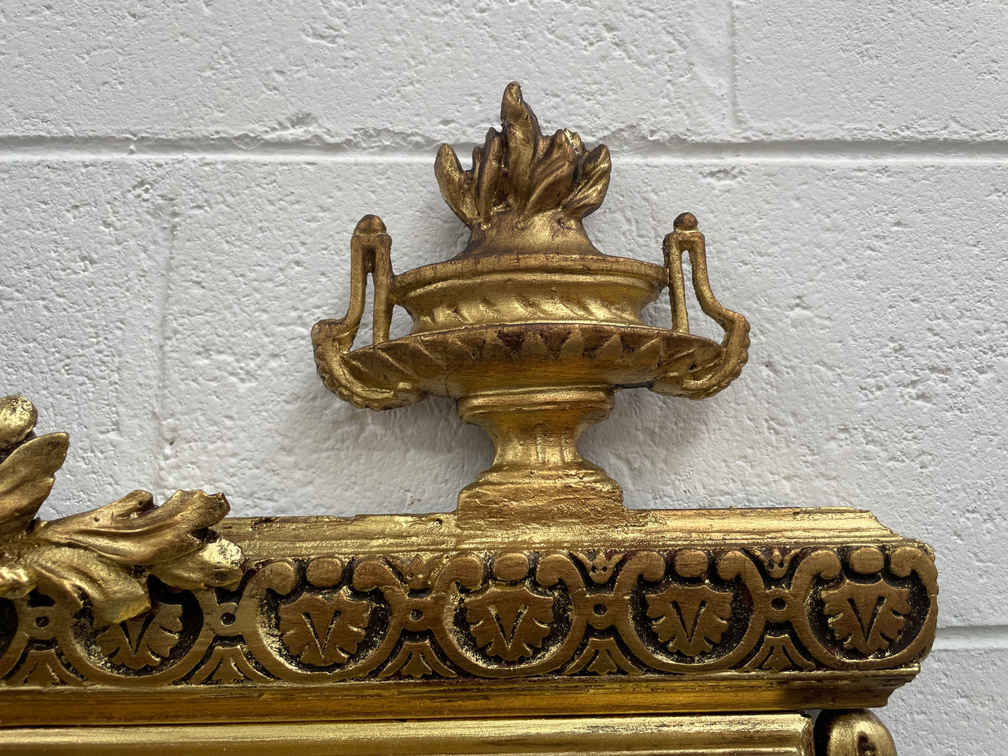 Louis 16th Style Giltwood Mantle / Floor Mirror