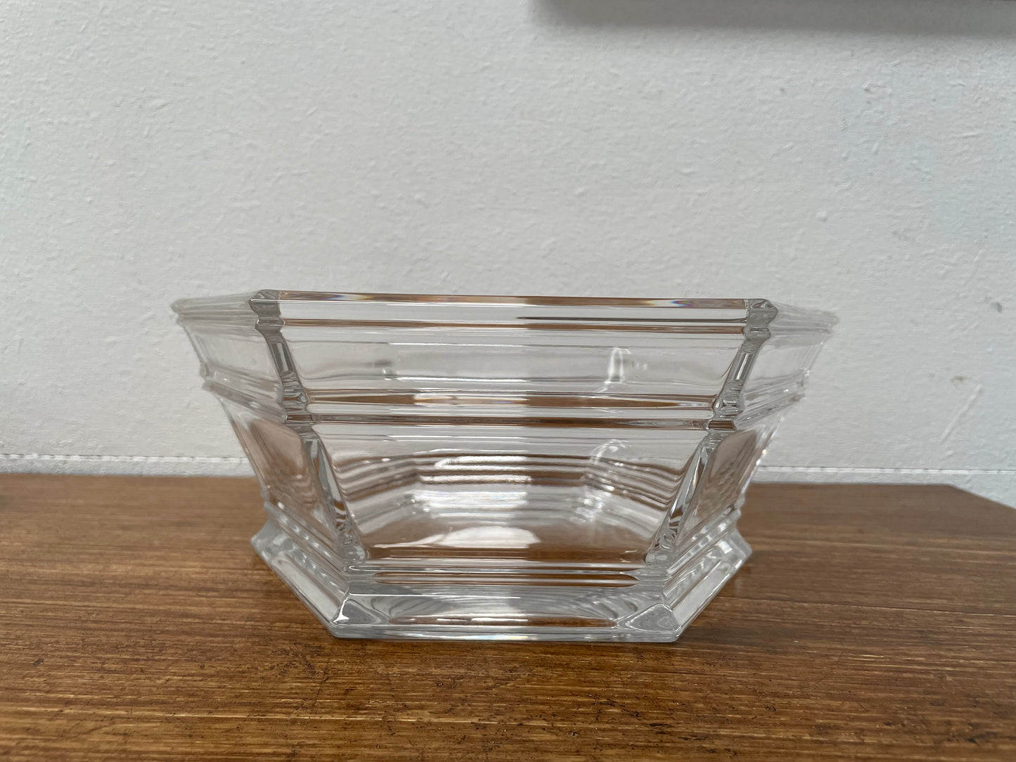 Signed Tiffany & Co Crystal Hexagon Bowl