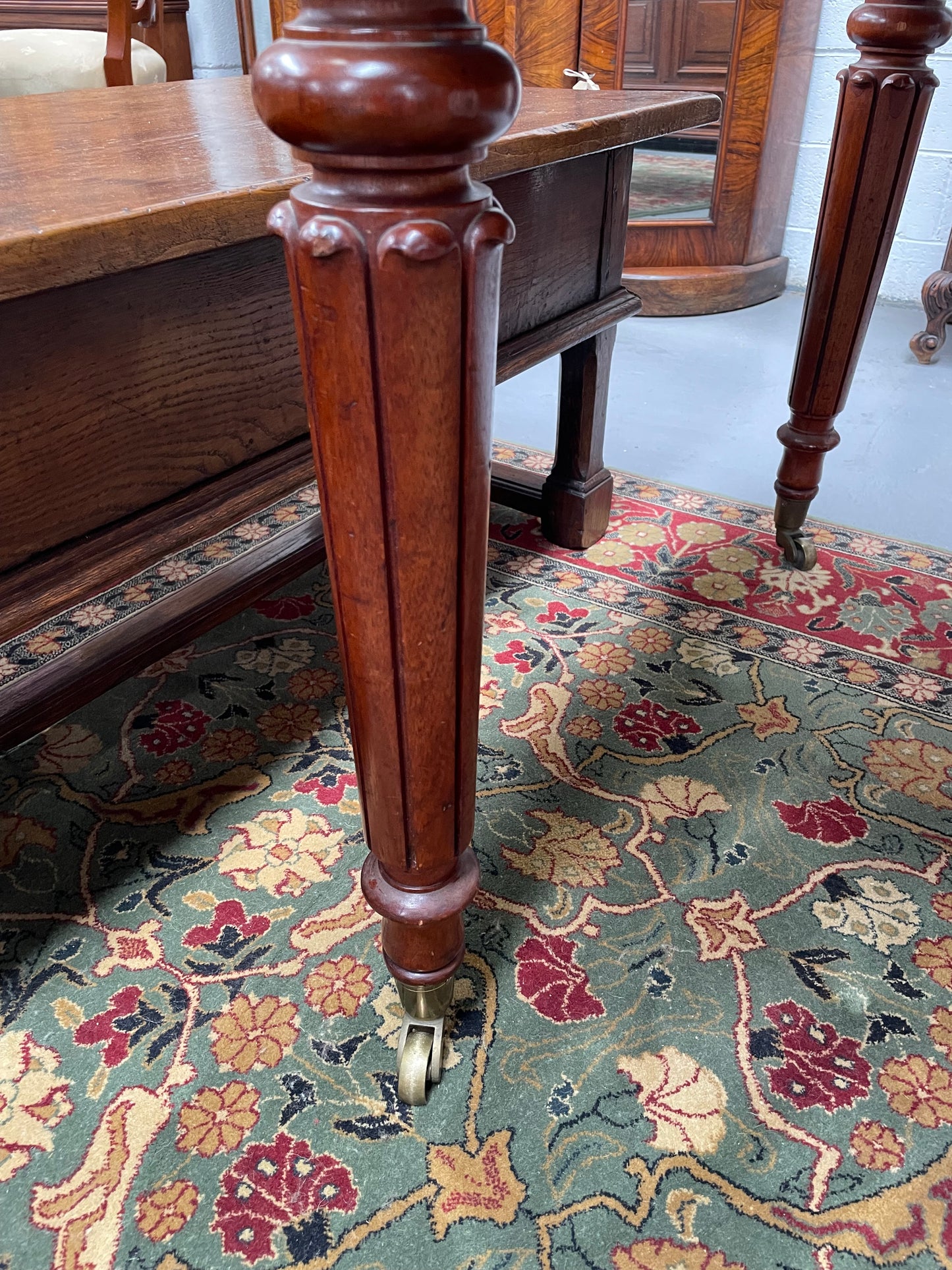 Victorian Mahogany Faux Partner Desk