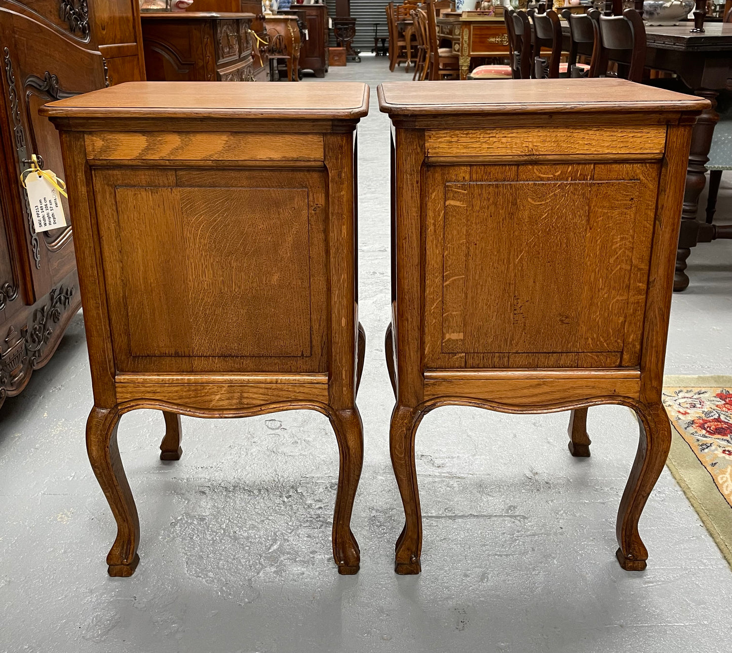 Lovely French Provincial Oak Bedside Cabinets