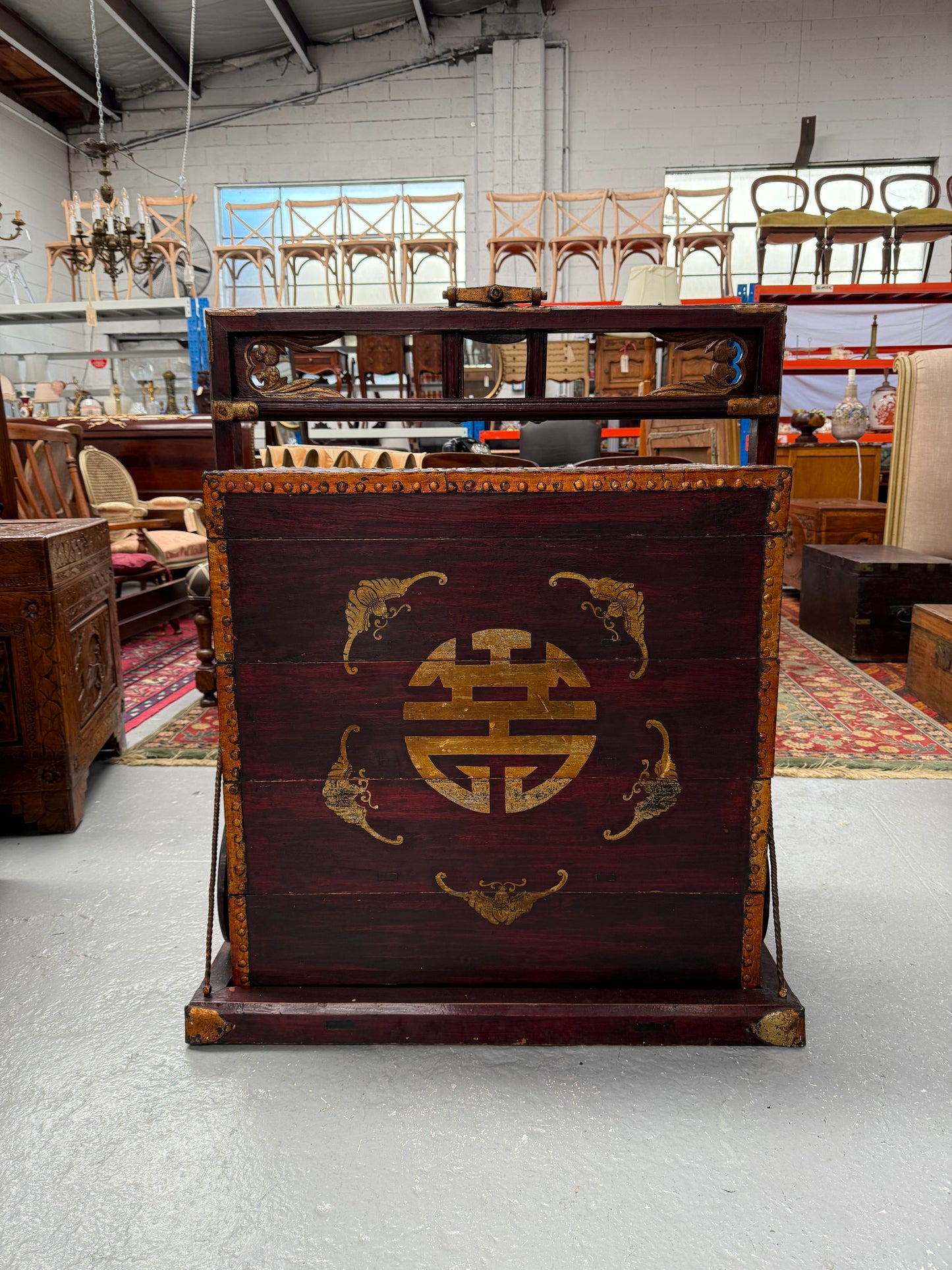 Antique Chinese Wedding Dowry Marraige Chest