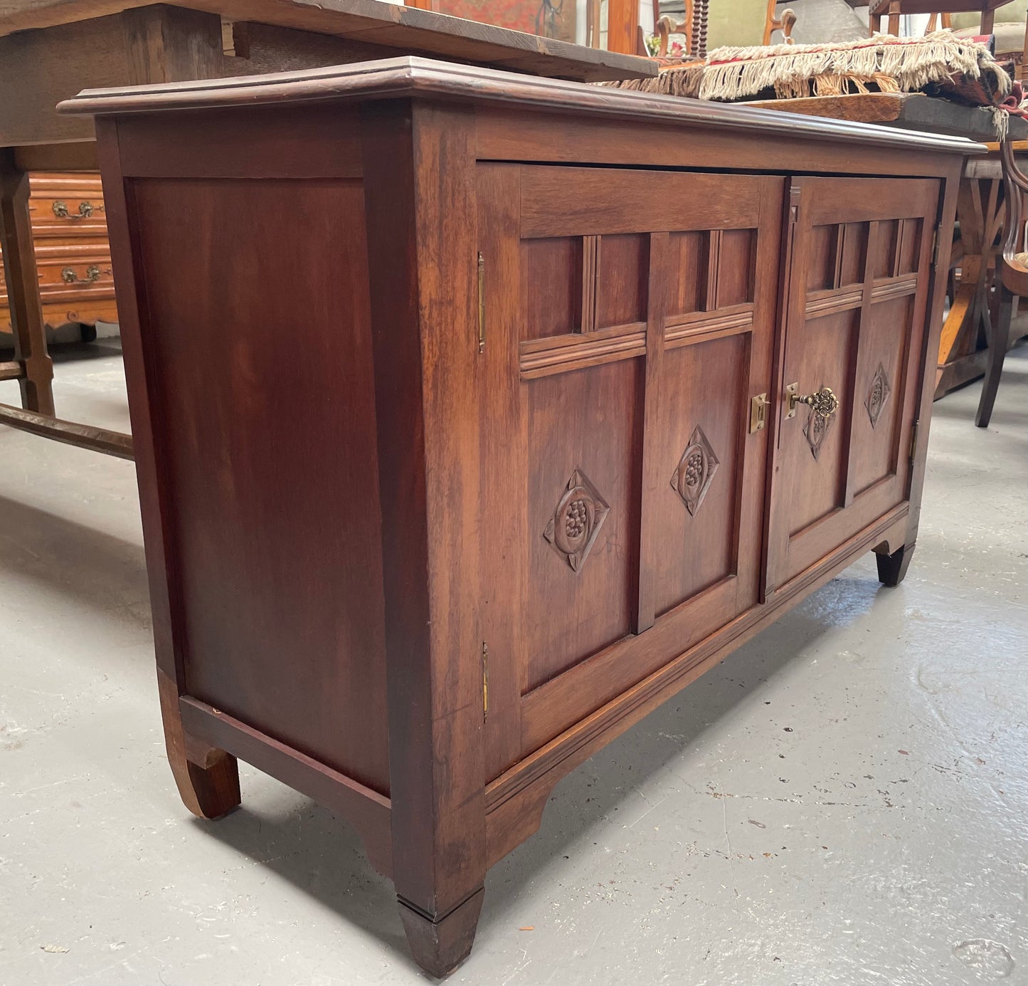 Arts & Crafts French Walnut Cabinet